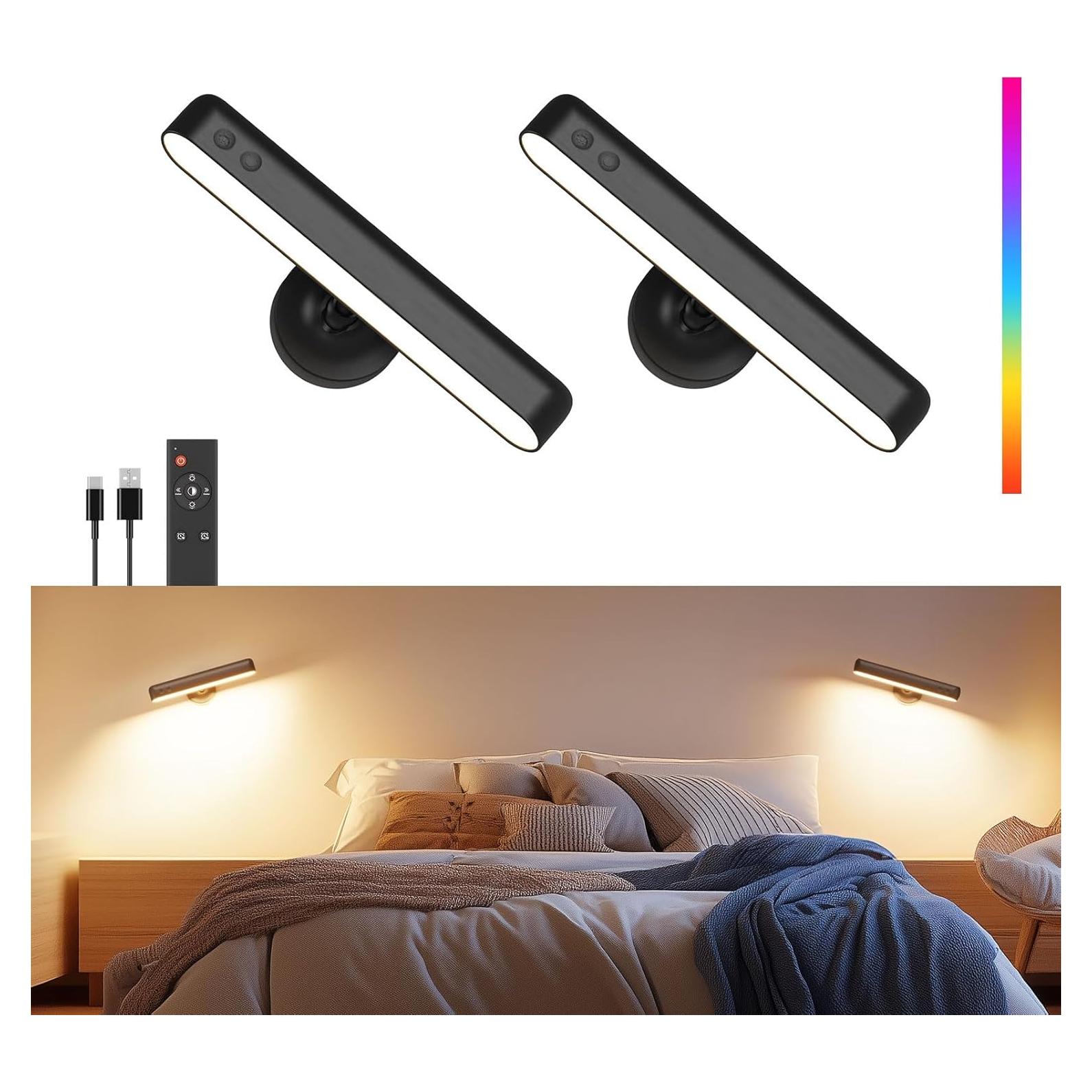 Apliques de Pared LED Recargables PopoIron 2P 15 Colores RGB