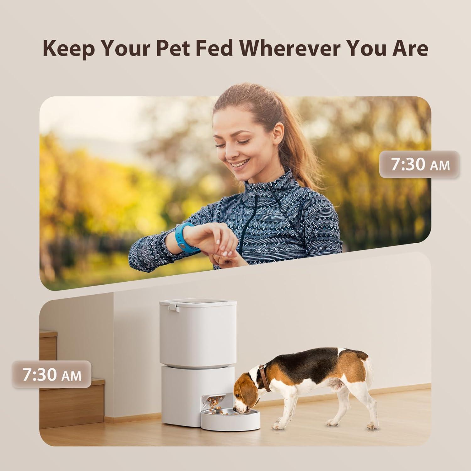 Comedero Automático DUDUPET 5L para Gatos - Programable 10 Comidas