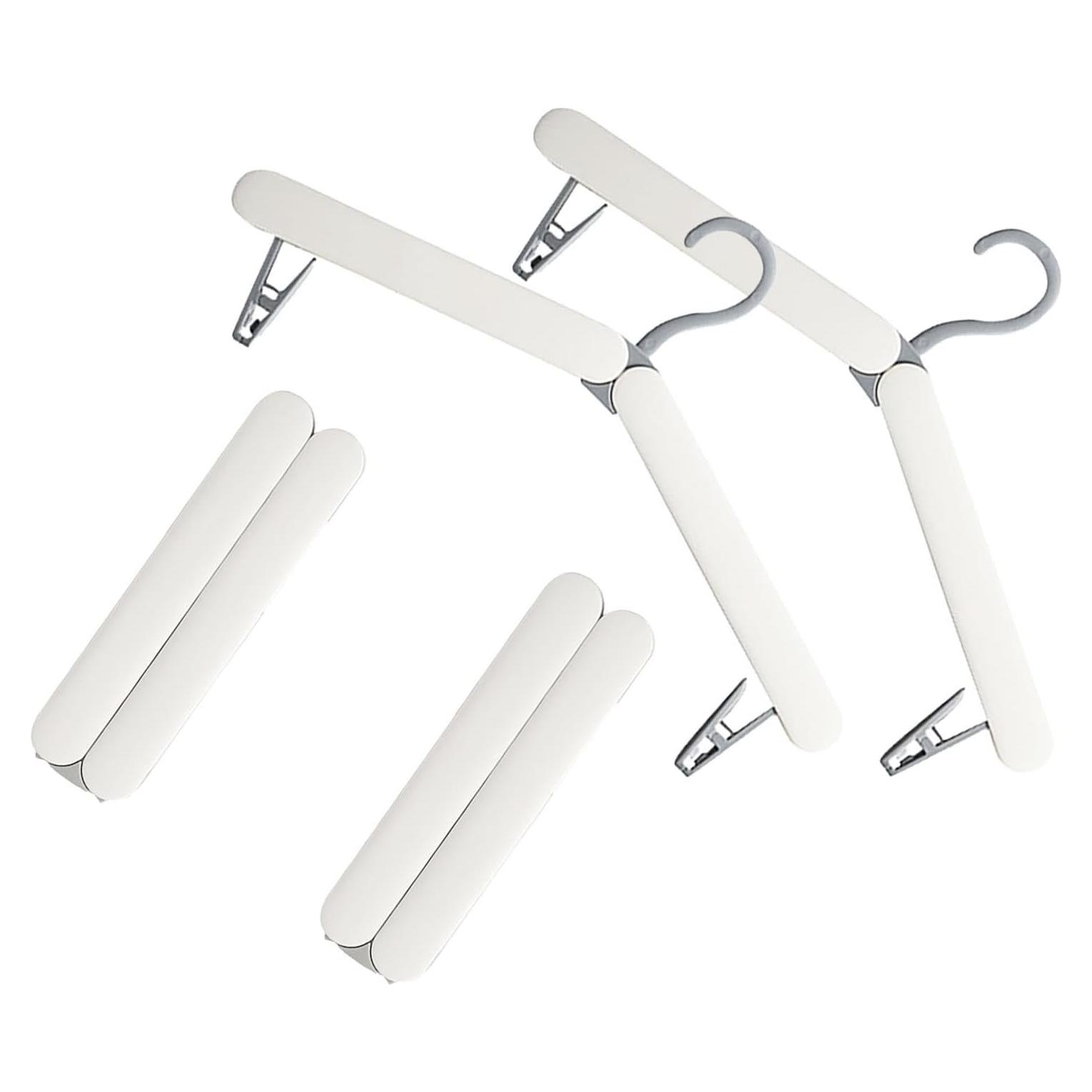 Paquete de 4 Perchas Plegables DPWZTIA Blancas para Viaje