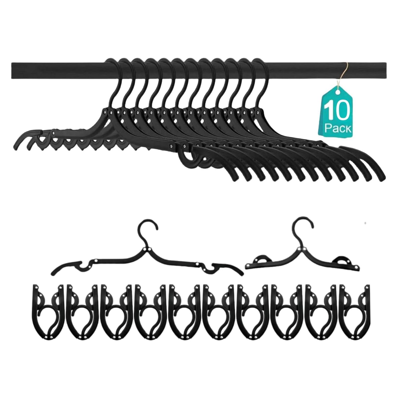 10 Perchas Plegables de Viaje FlyNautics - Ahorra Espacio