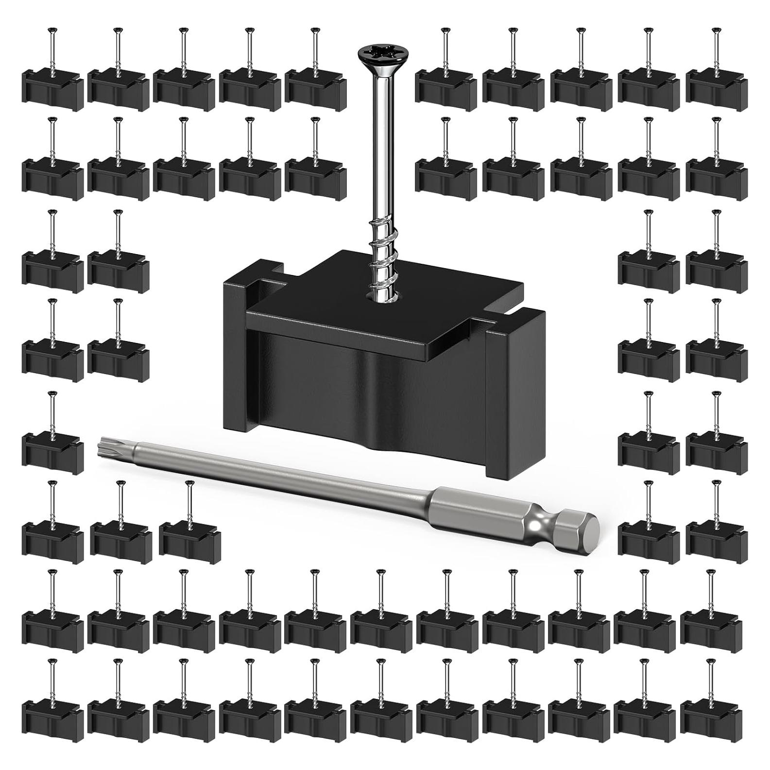 100 Sujetadores Ocultos Buzzlett para Decks con Tornillos Inox