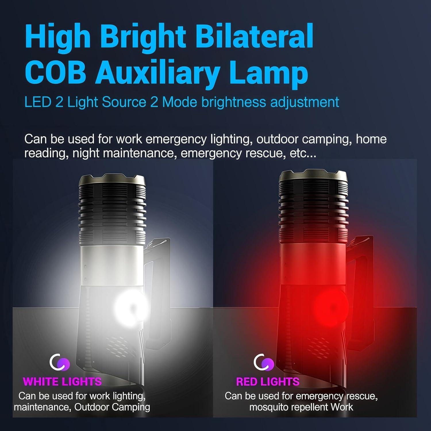 Linterna Recargable AKISONG N715 18000 Lúmenes 500m