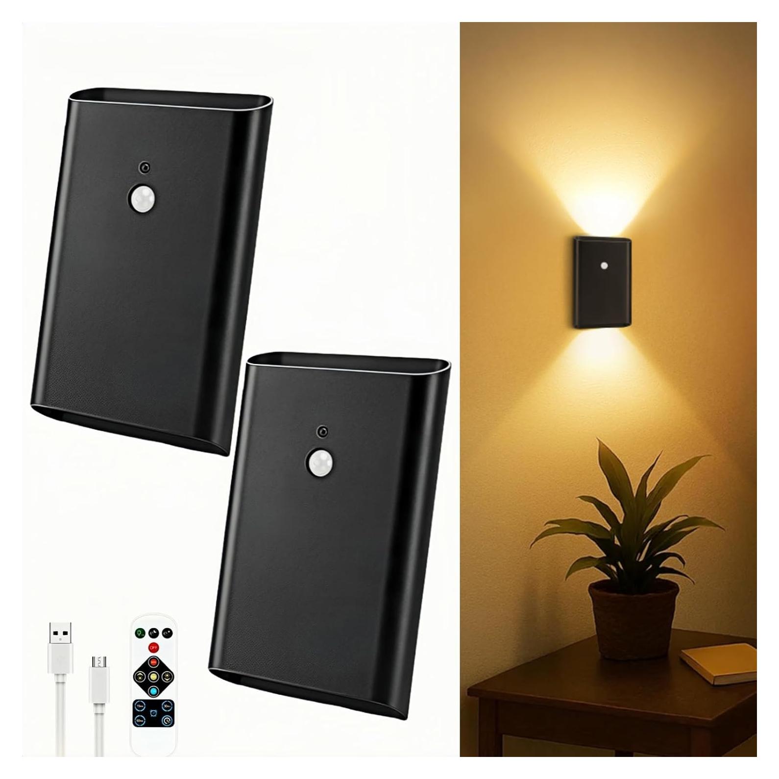 Apliques de Pared Inalámbricos Eneru con Sensor de Movimiento - Paquete de 2