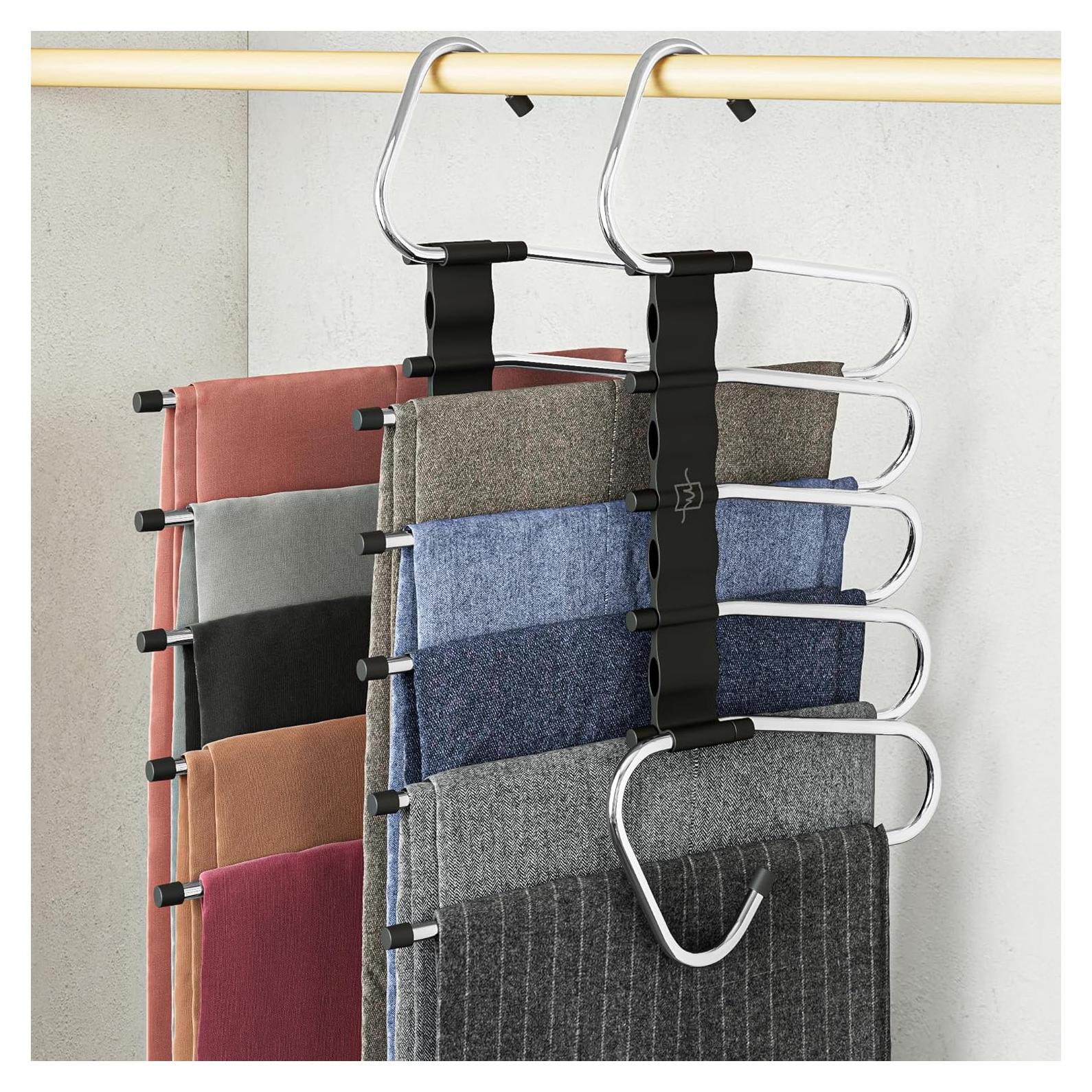 Perchas MORALVE para Pantalones - Paquete de 2 - Antideslizantes