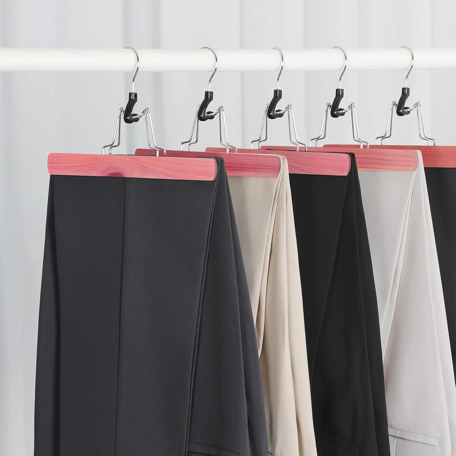 Perchas de Madera de Cedro TOPIA HANGER 12 Piezas Antideslizantes