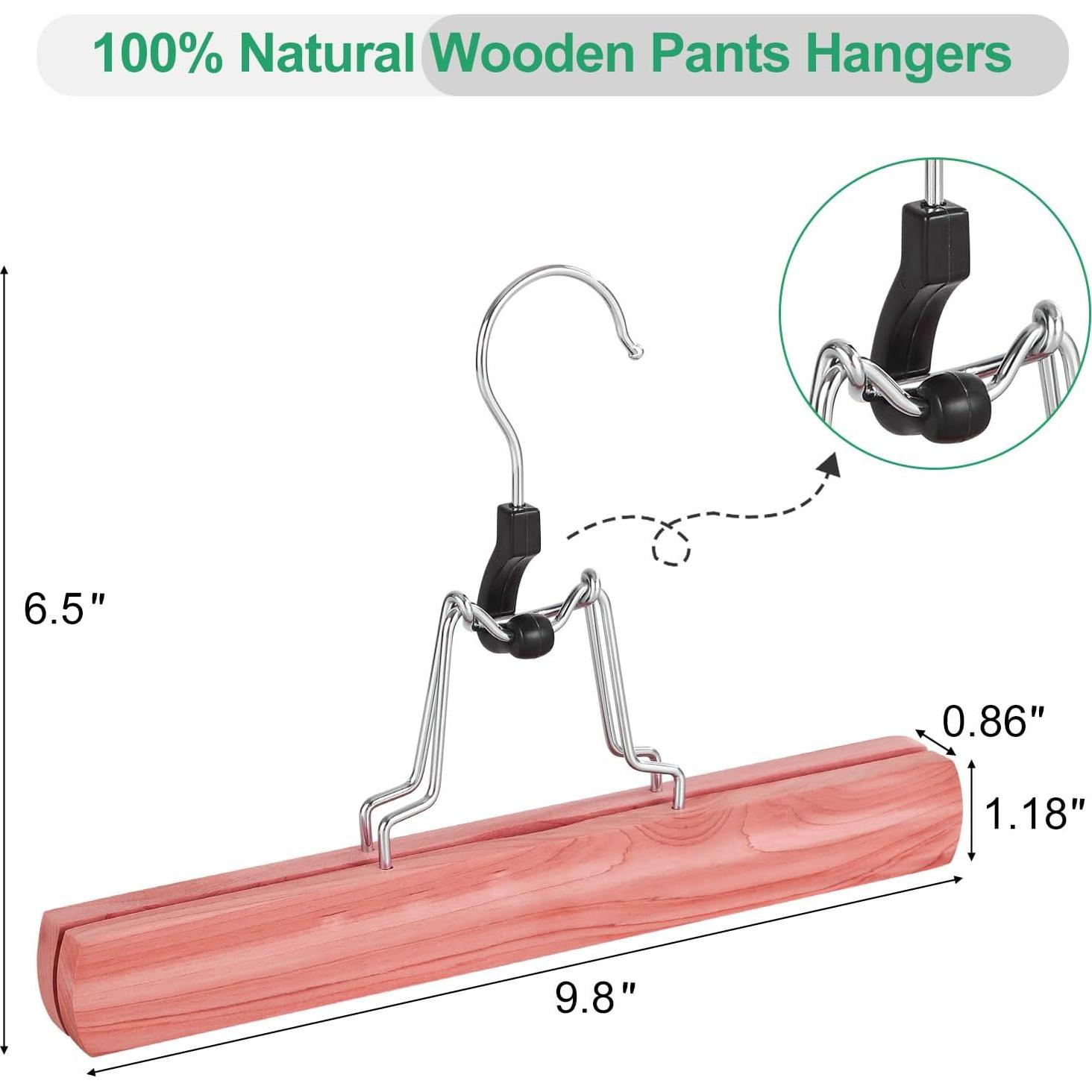 Perchas de Madera de Cedro TOPIA HANGER 12 Piezas Antideslizantes