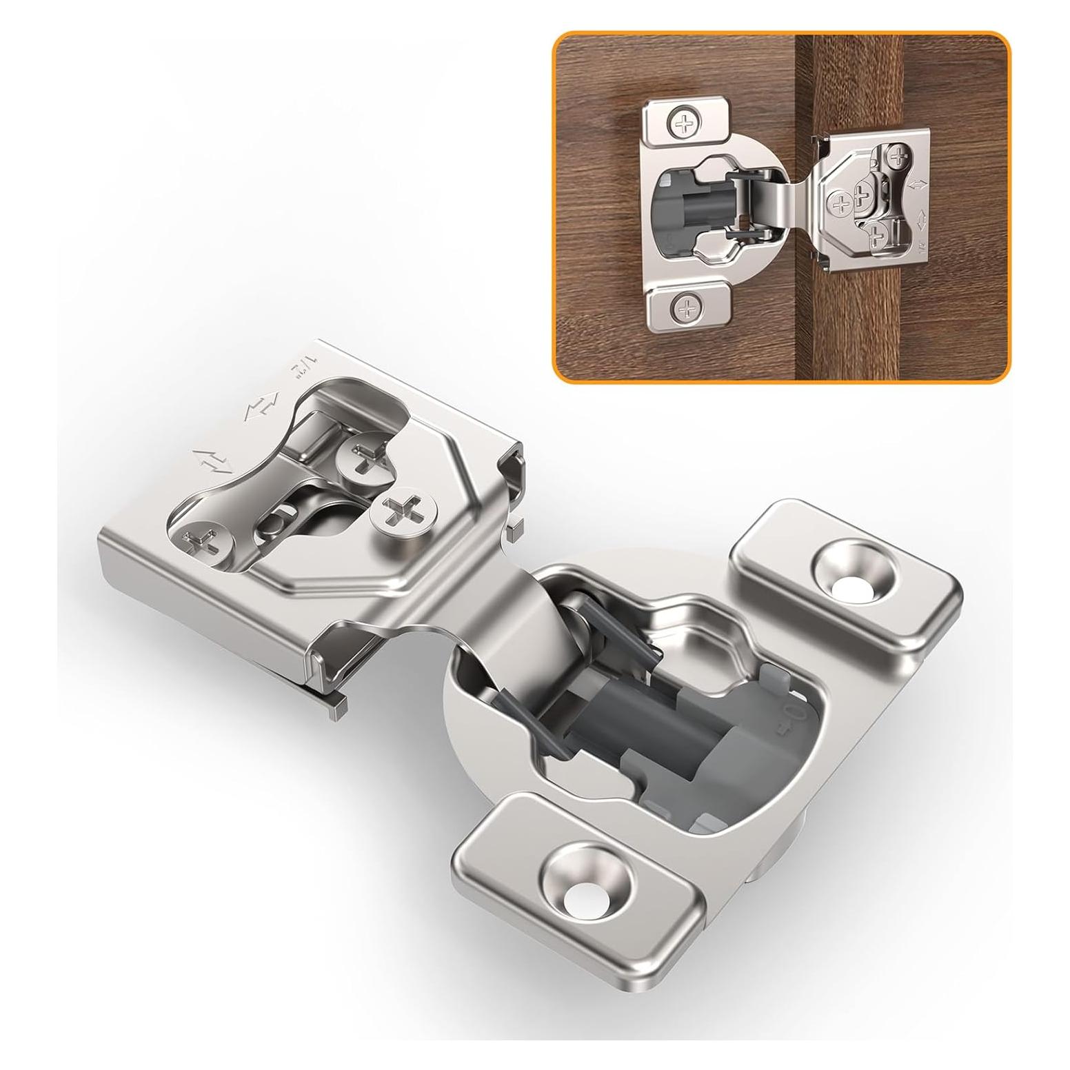 Paquete de 20 bisagras ocultas Chibery 7/16" para gabinete