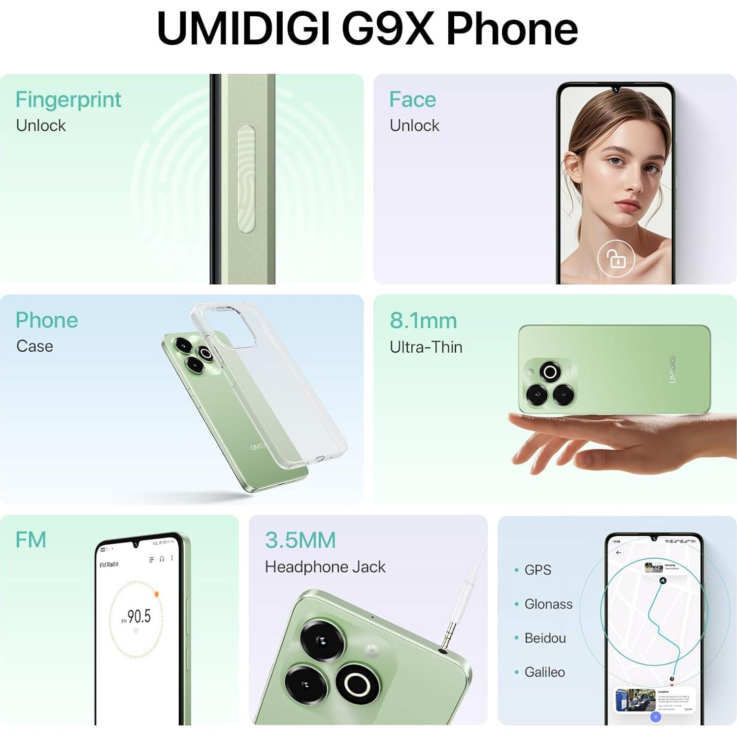 UMIDIGI G9X Teléfono Celular Desbloqueado 6.75" 90Hz 5000mAh