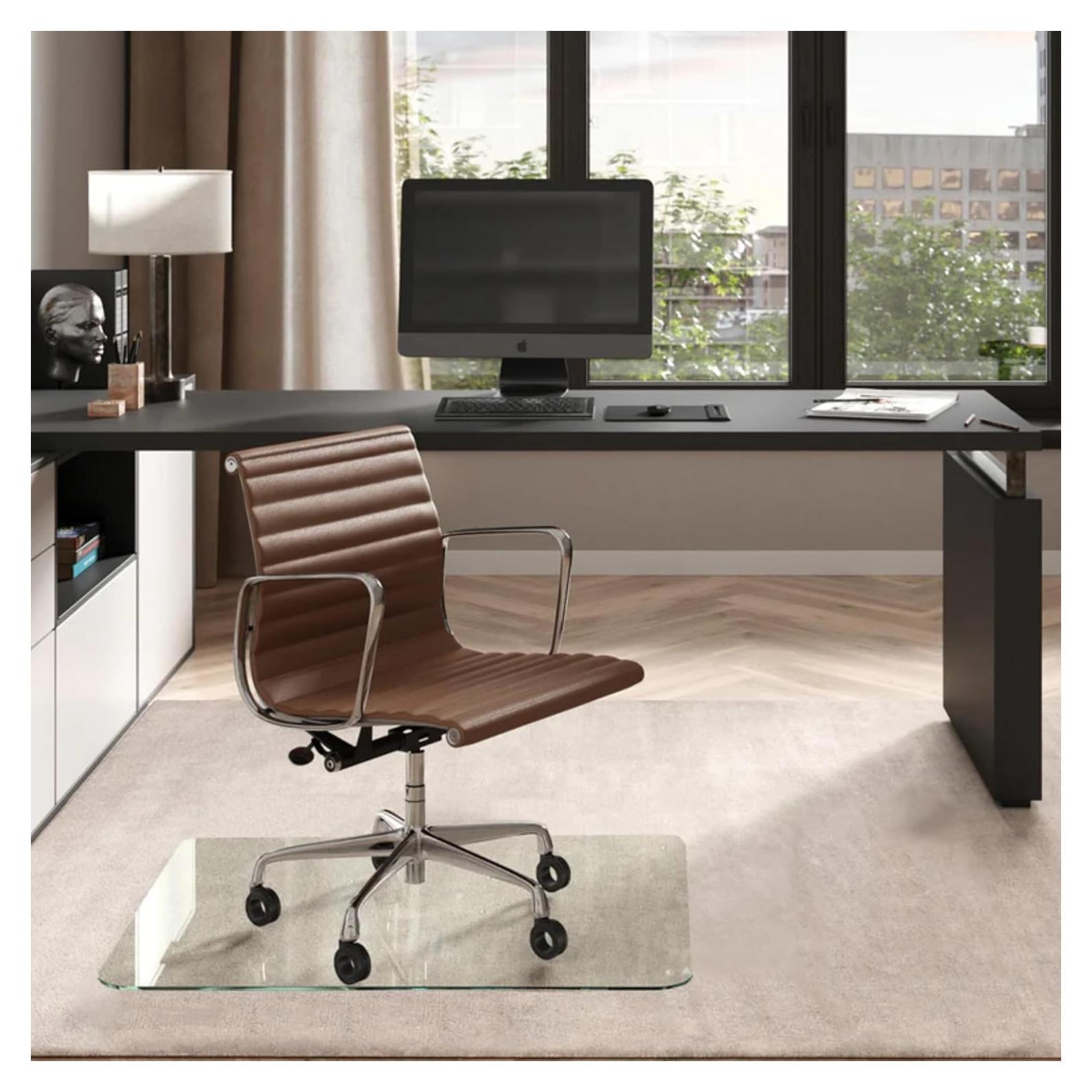 Alfombrilla de Silla de Vidrio Vitrazza 91.4x106.7cm Transparente