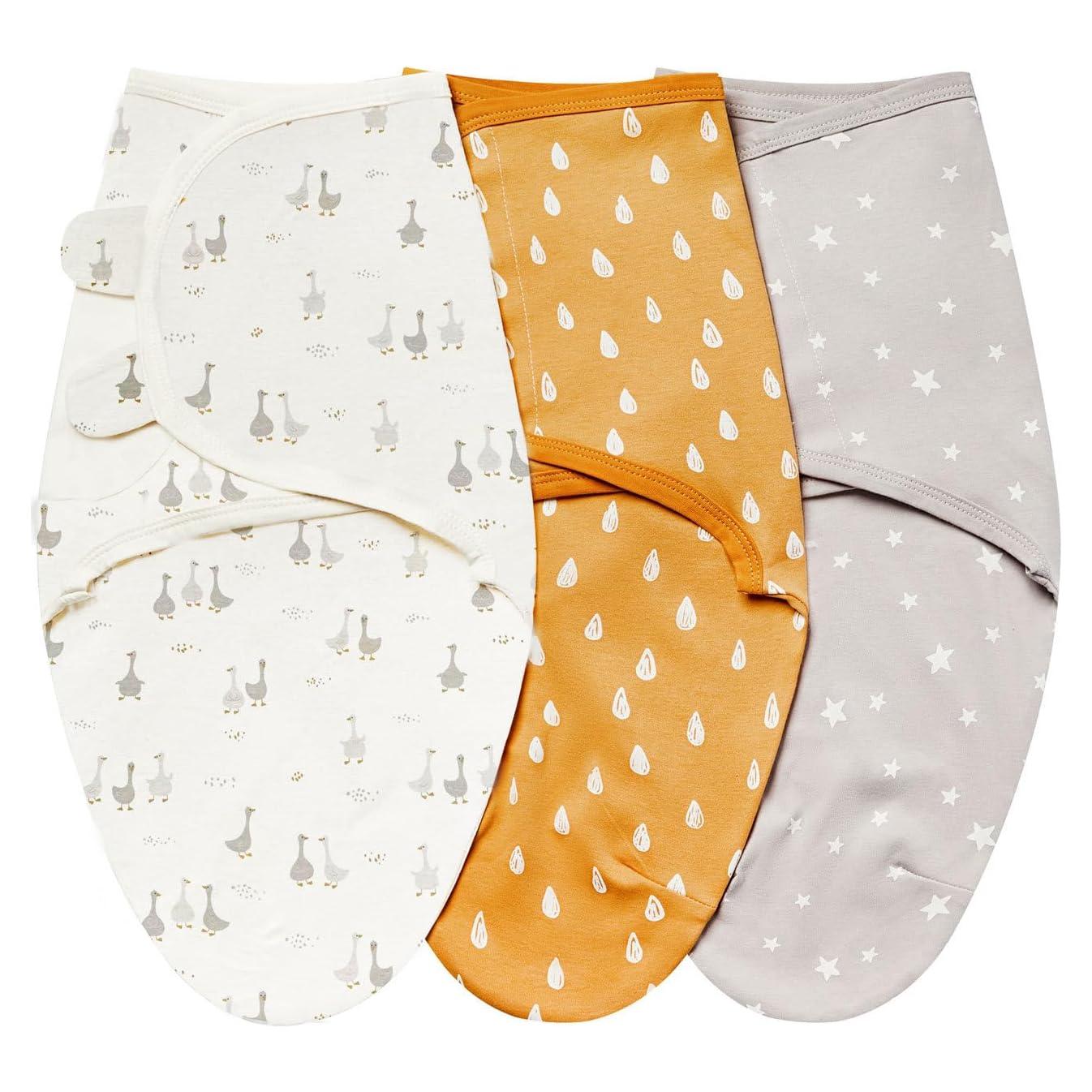 Manta de Swaddle Insular 100% Algodón Pato Beige 3 Unidades