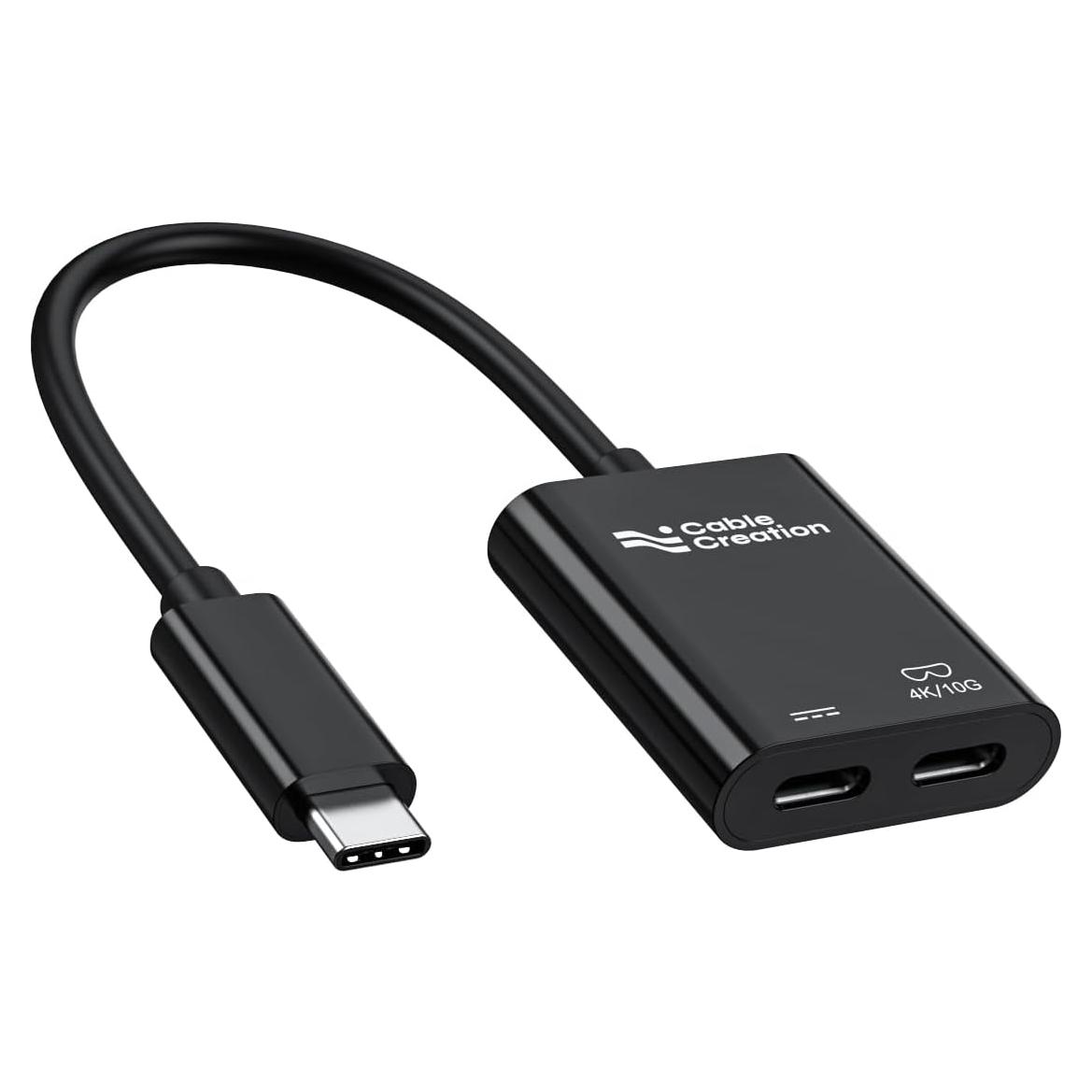 Adaptador USB-C a Gafas AR CableCreation 4K 60Hz Carga Rápida 100W