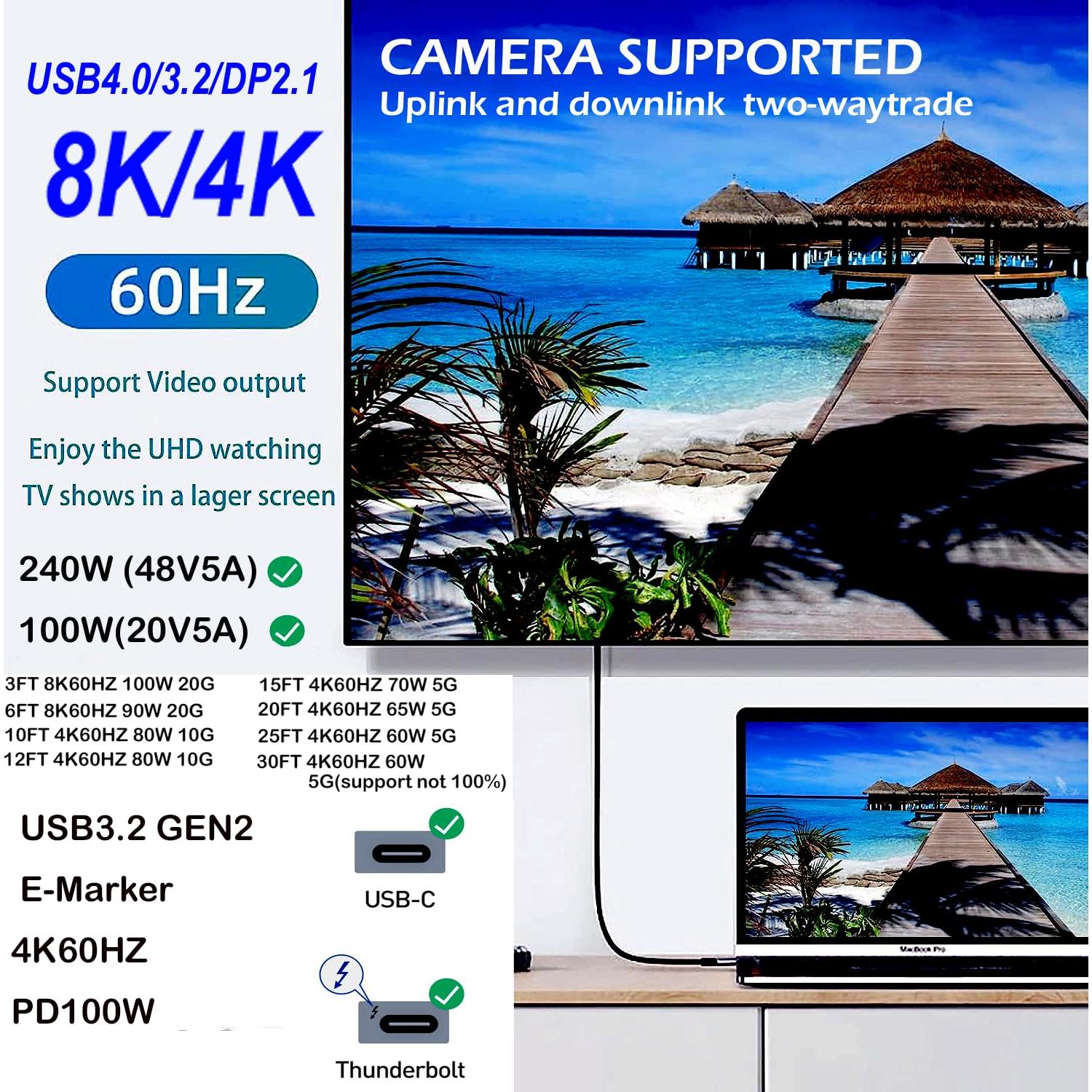 Cable USB C a C 12.19M 8K 60Hz 240W LJ