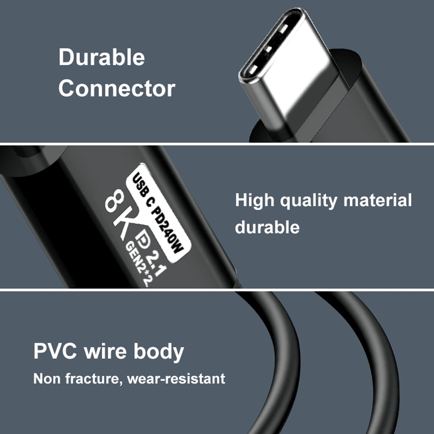 Cable USB C a C 12.19M 8K 60Hz 240W LJ