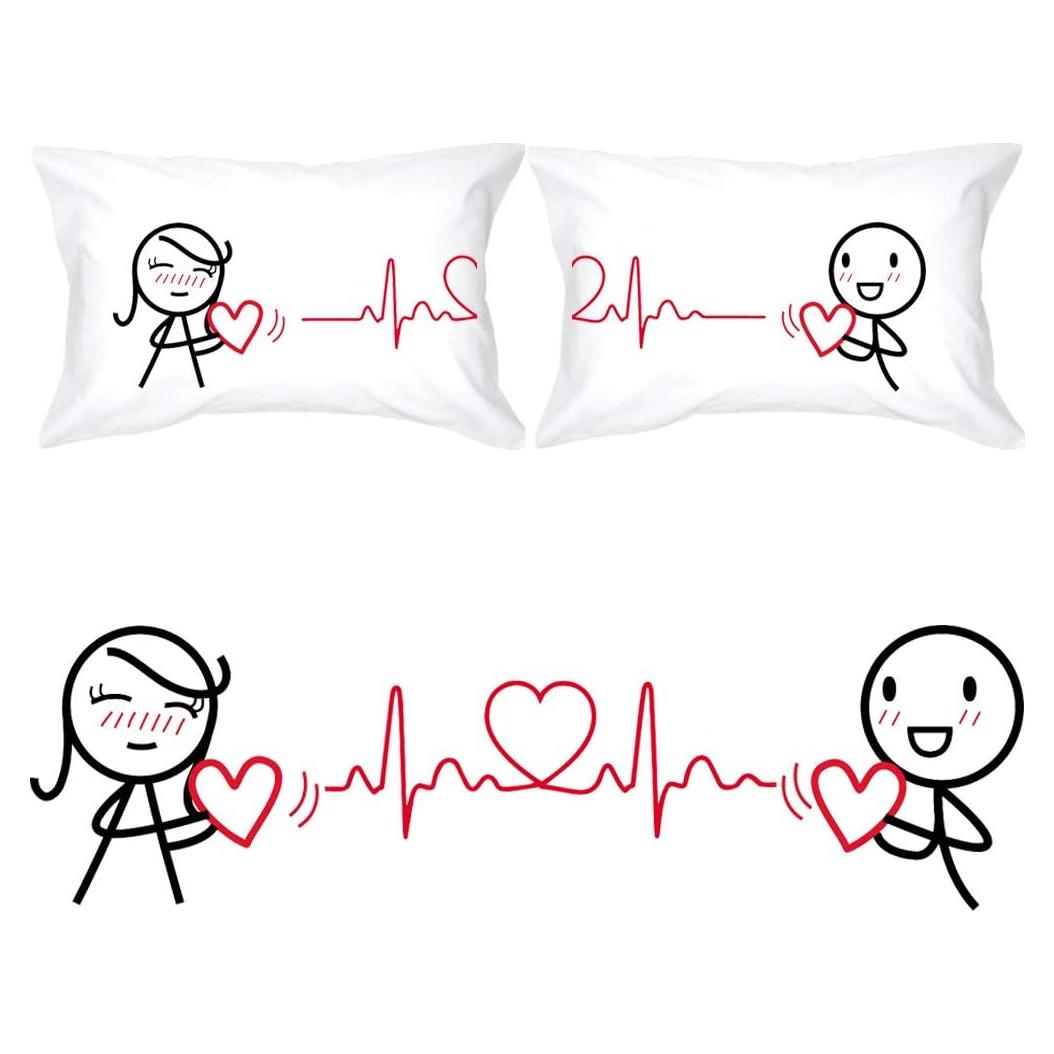 BoldLoft Fundas de Almohada para Parejas 50.8x76.2 cm Amor