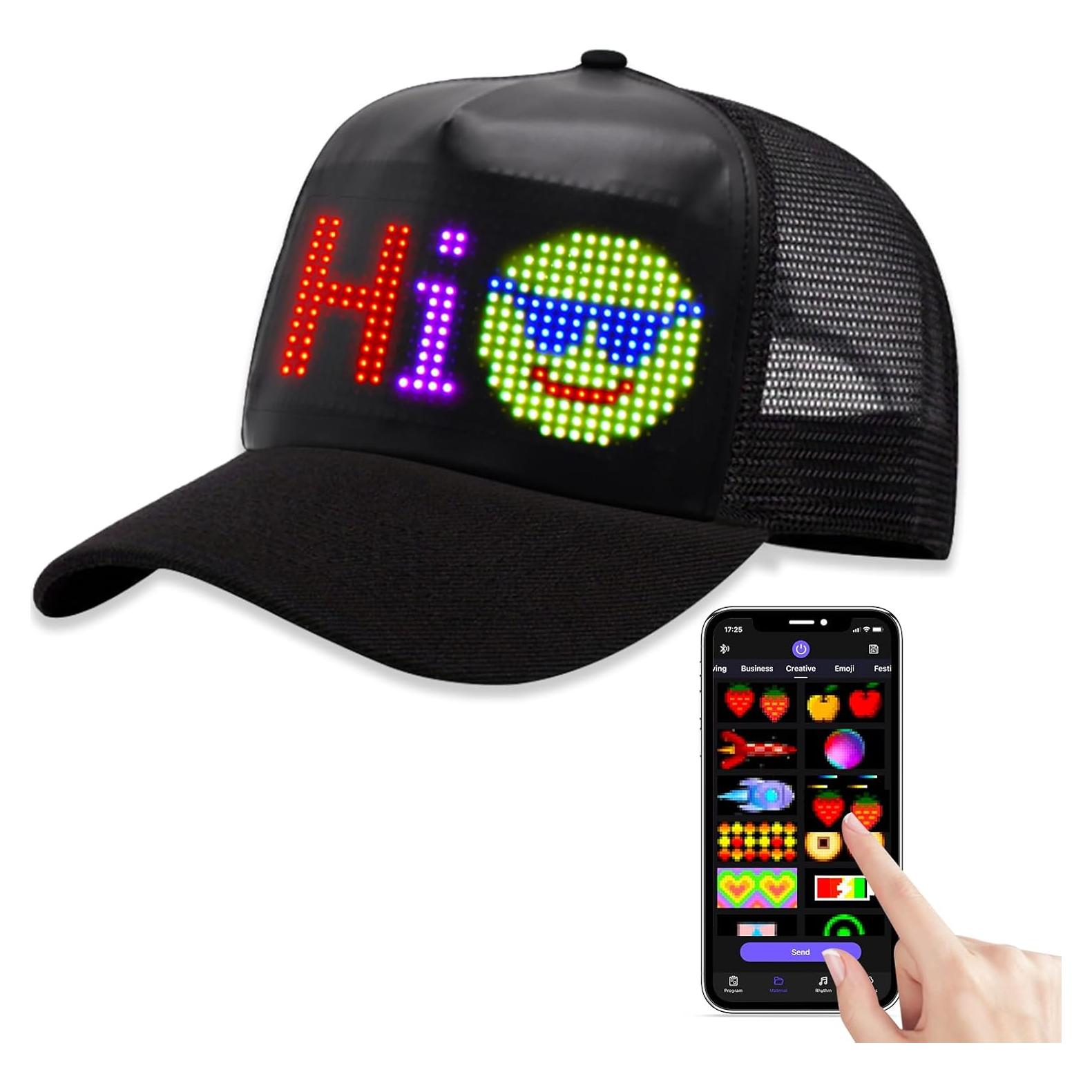 Gorra LED Inteligente GOTUS con App Bluetooth, Personalizable