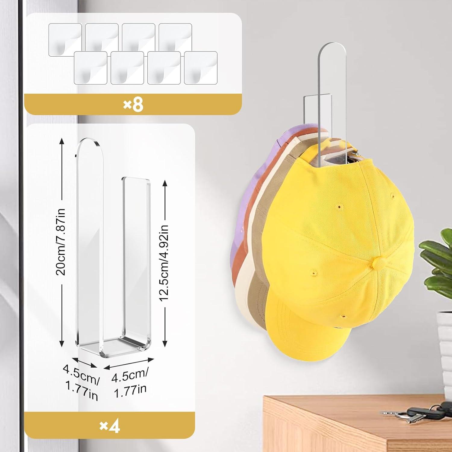 Soporte para Gorras de Béisbol Taimimy 2 Pcs Acrílico Transparente