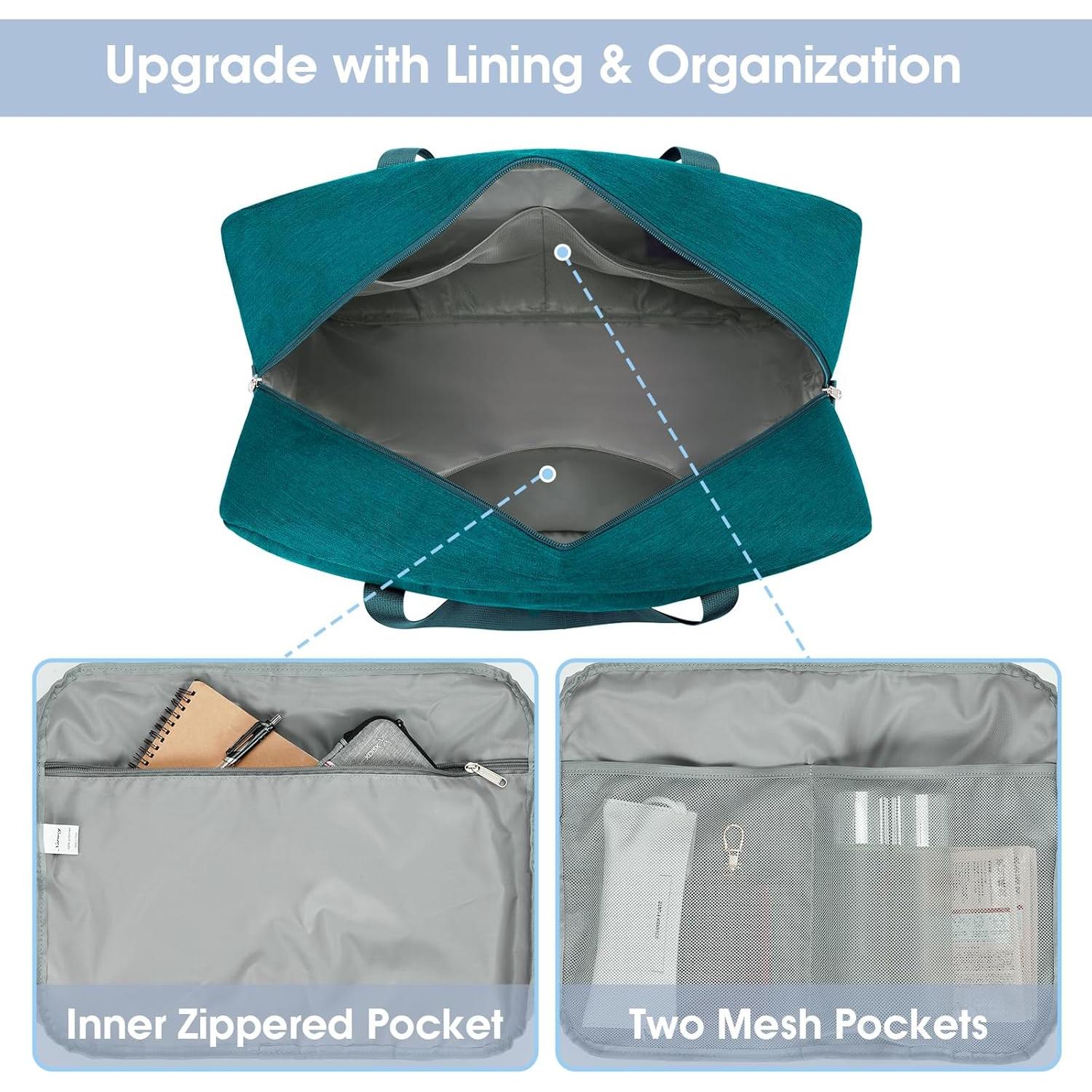 Bolsa de mano Narwey 40L Verde Azulado 52.1x35.1x22.1 cm