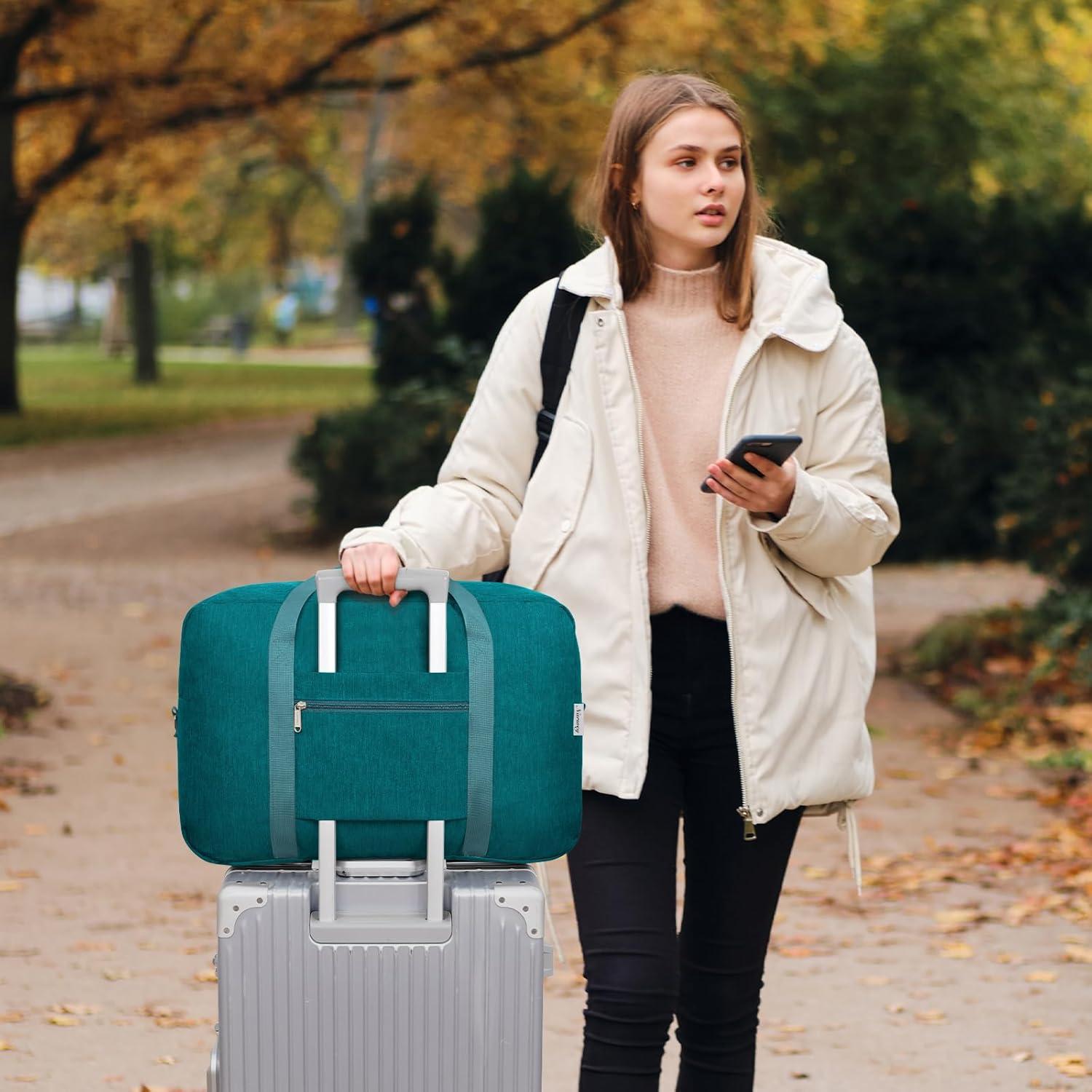 Bolsa de mano Narwey 40L Verde Azulado 52.1x35.1x22.1 cm