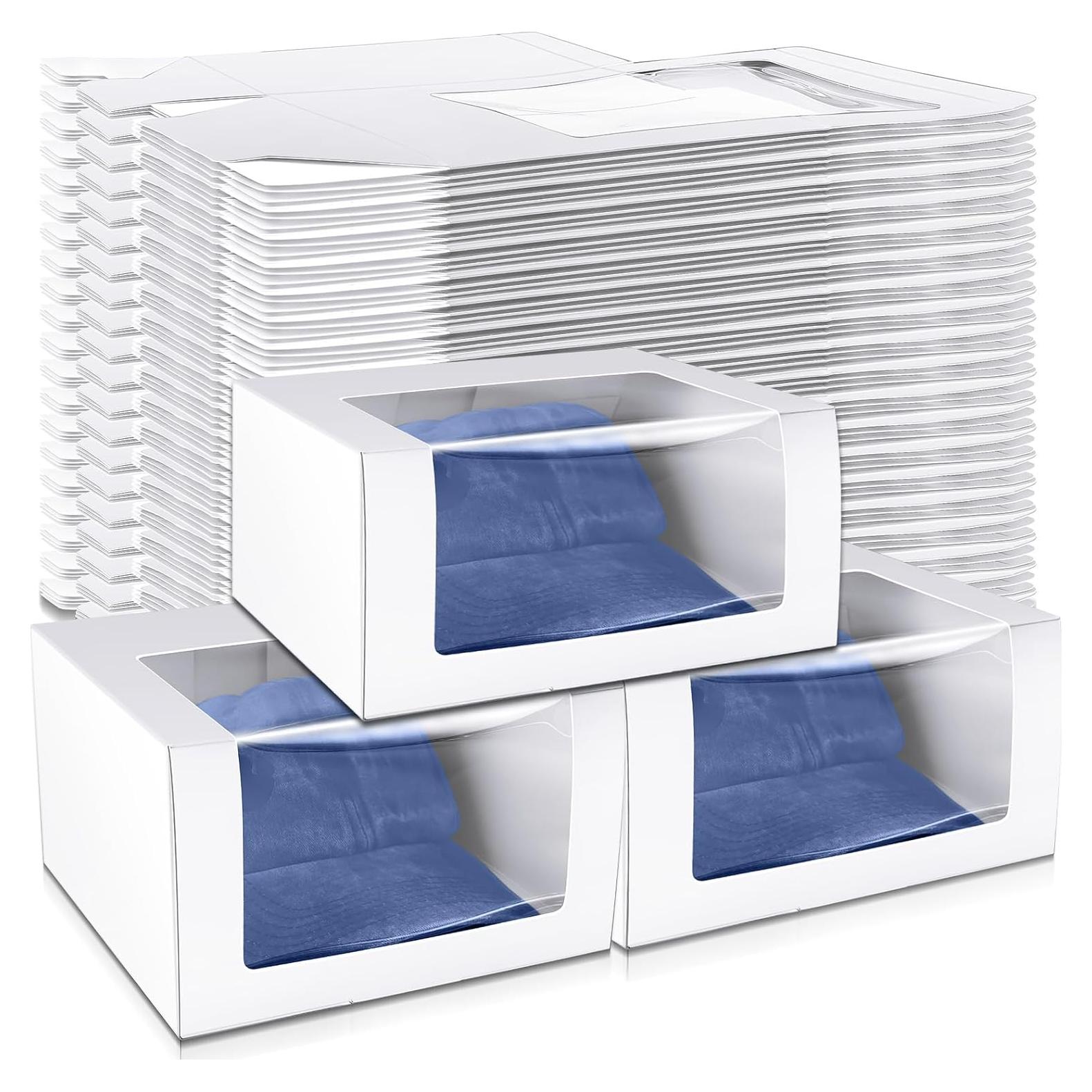 50 Cajas de Regalo para Gorras DoubleFill con Ventana Transparente