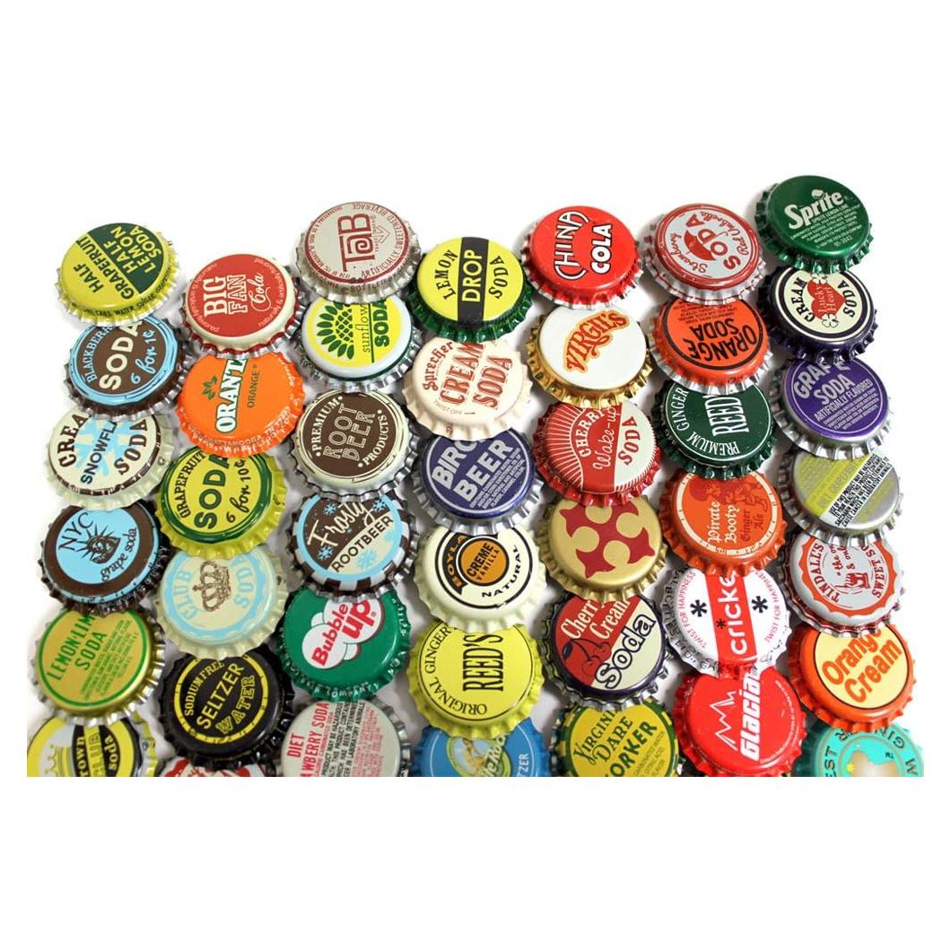100 Tapas de Botellas Vintage Mezcla Aleatoria Bottle Cap Co