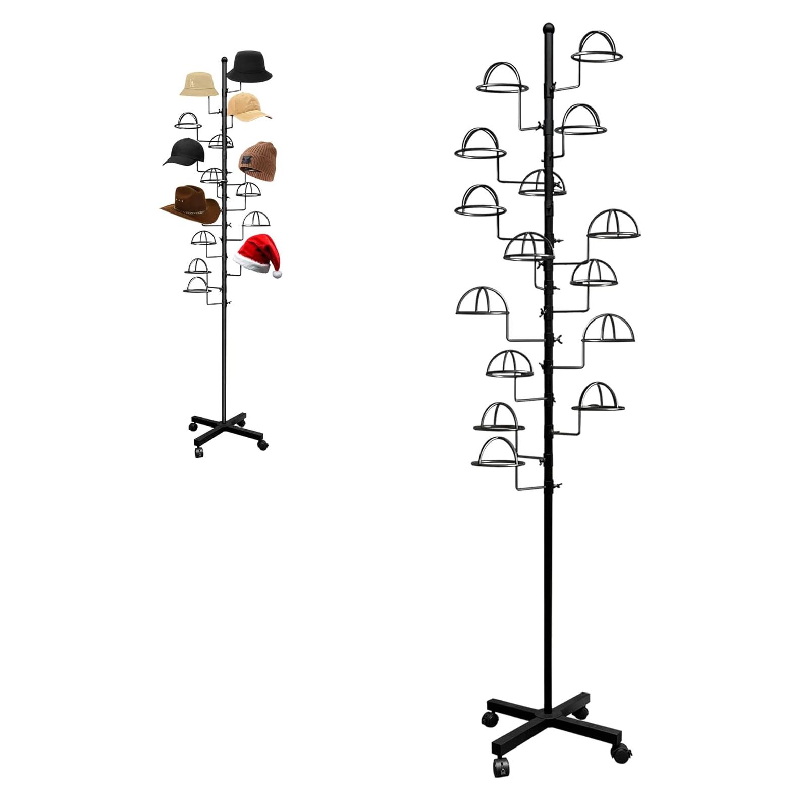 Soporte para Sombreros Montex 14 Ganchos Metal Negro