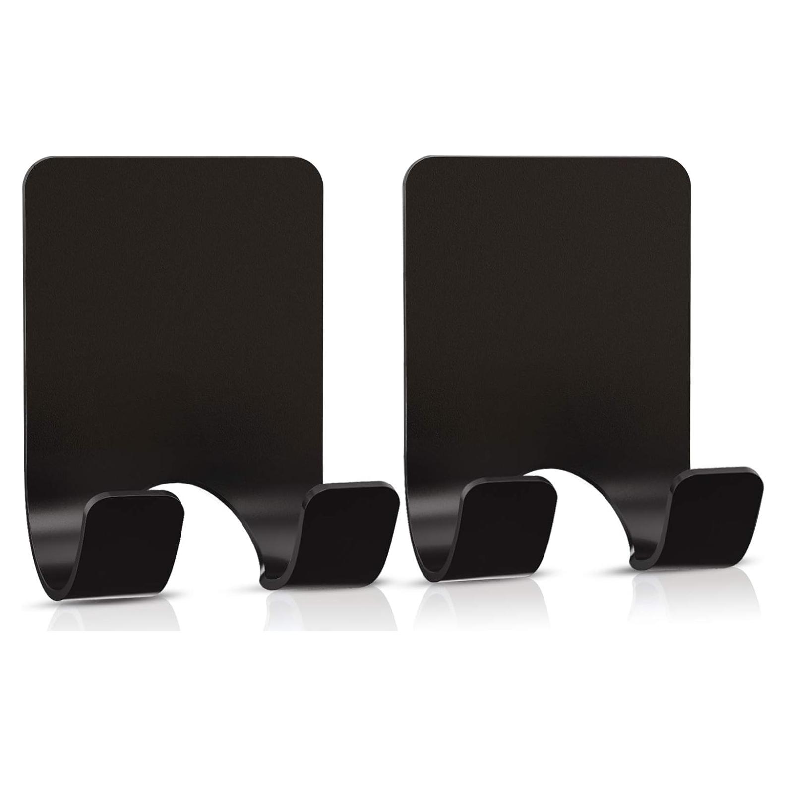 Soporte de Afeitar de Pared VIS'V, 2 Ganchos Adhesivos Negro