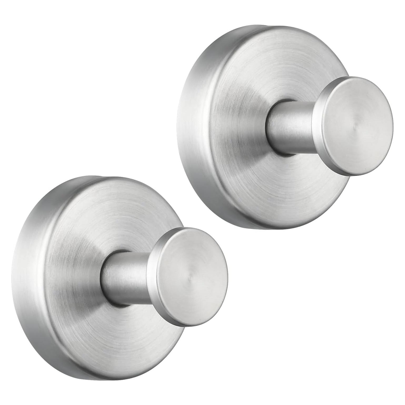 Ganchos de Ventosa Eolax para Ducha 2-Pack Niquel Cepillado