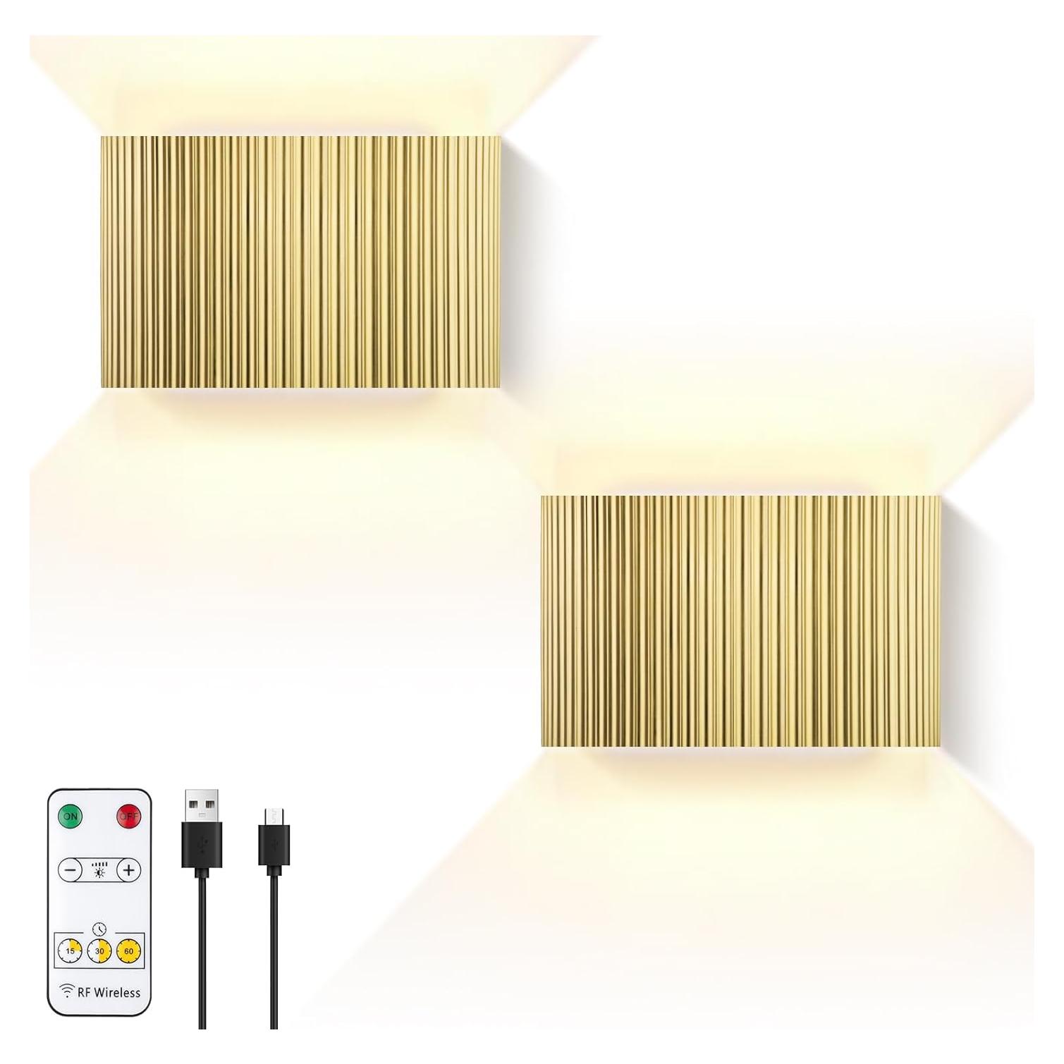 Juego de 2 Apliques de Pared Folux LED Recargables 5200mAh