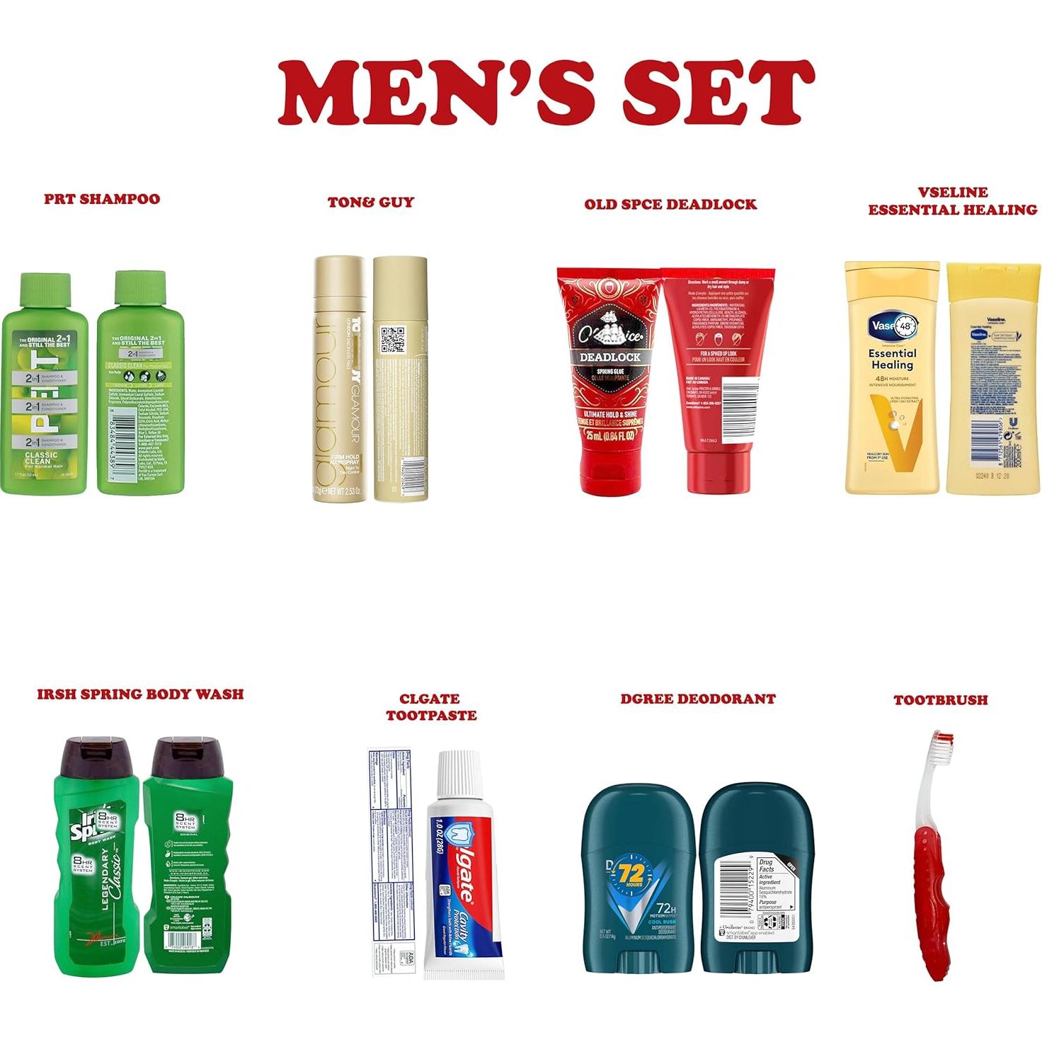 Kit de Aseo para Hombres ZompoZ - 8 Artículos TSA en Bolsa