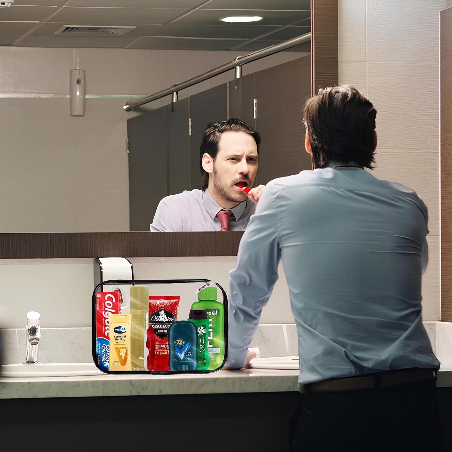 Kit de Aseo para Hombres ZompoZ - 8 Artículos TSA en Bolsa