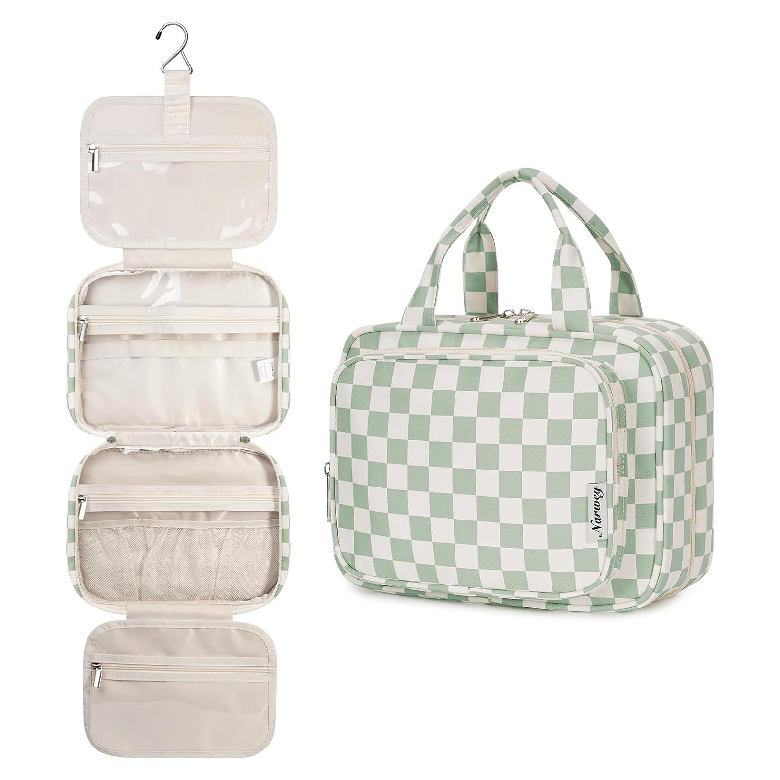 Bolsa de Aseo Colgante Narwey Verde Menta Mediana 27.5x20.5cm