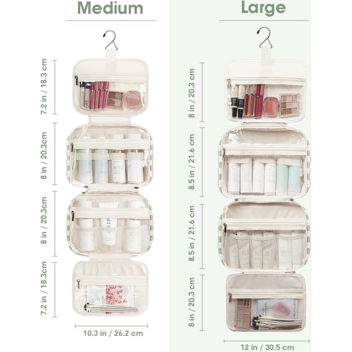 Bolsa de Aseo Colgante Narwey Verde Menta Mediana 27.5x20.5cm