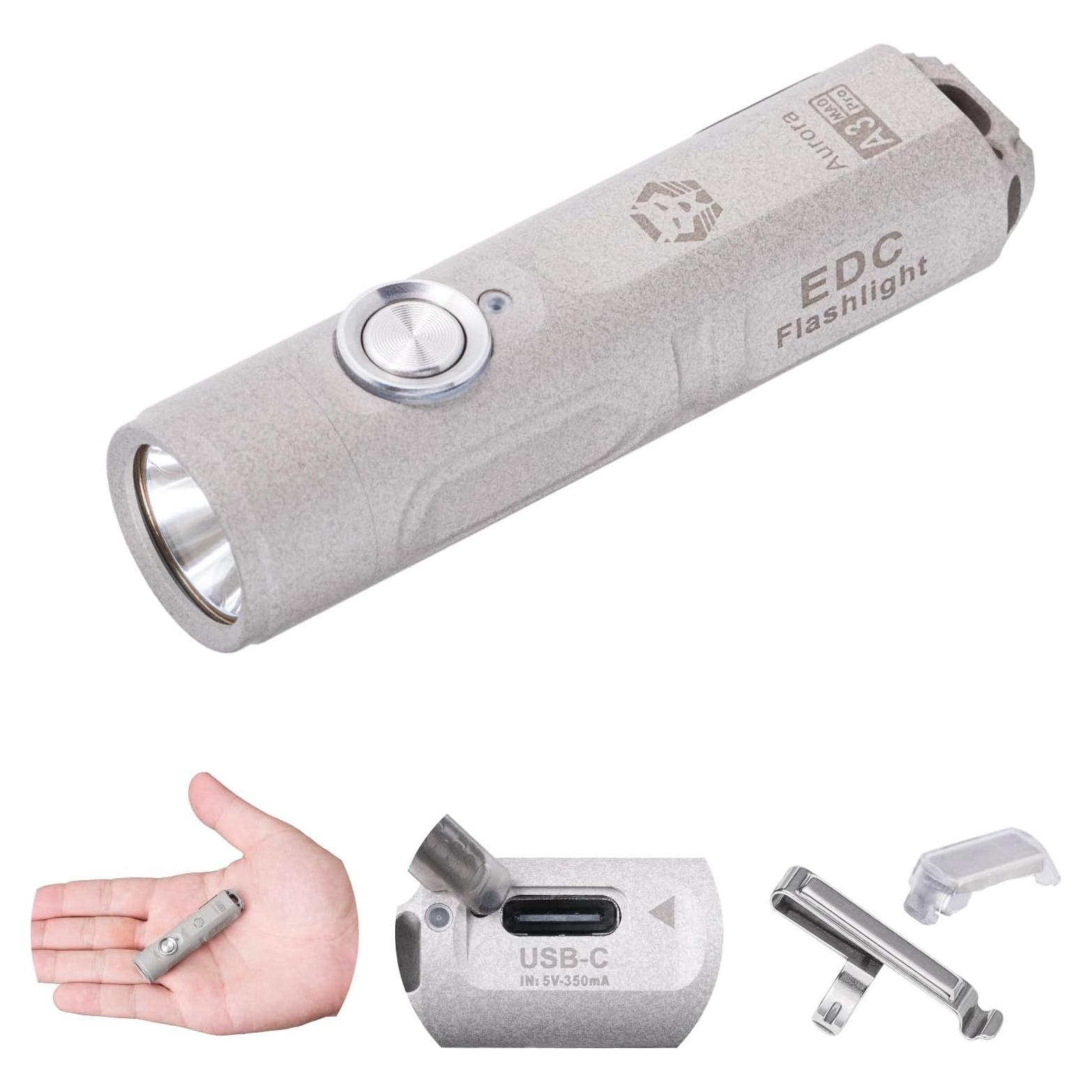 Linterna EDC RovyVon A3 Pro G4 650 Lúmenes USB-C Mármol