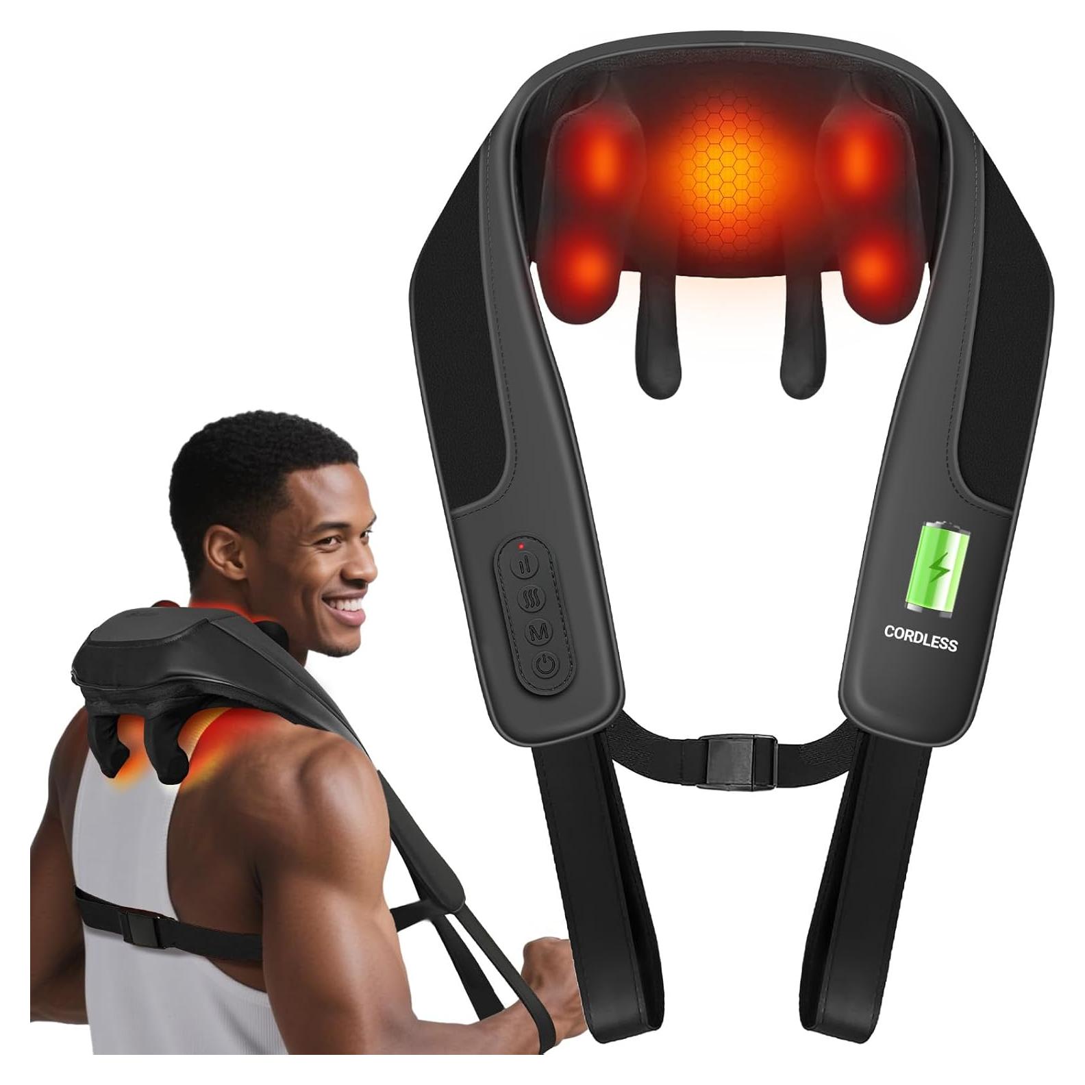 Masajeador de Cuello Inalámbrico CooCoCo con Calor 6D