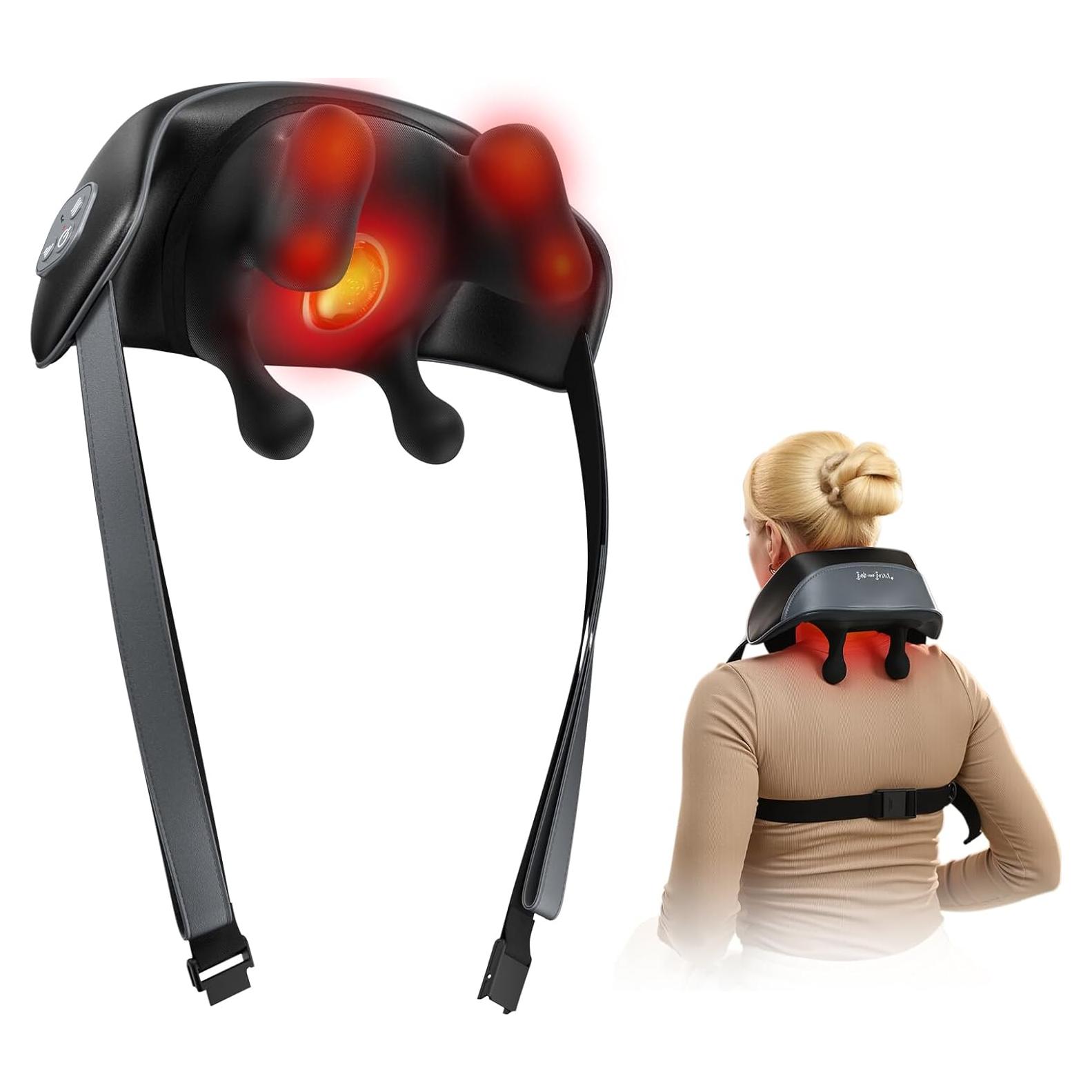 Masajeador de Cuello Shiatsu Bob y Brad 4D con Calor Relajante