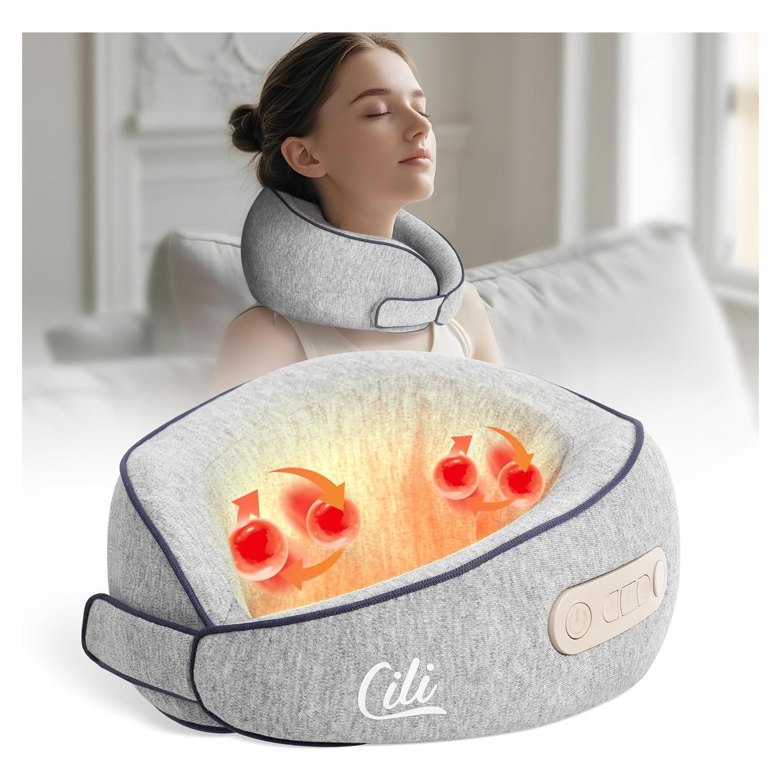 Masajeador de Cuello Inalámbrico CILI CL-6476 con Calor 2500mAh