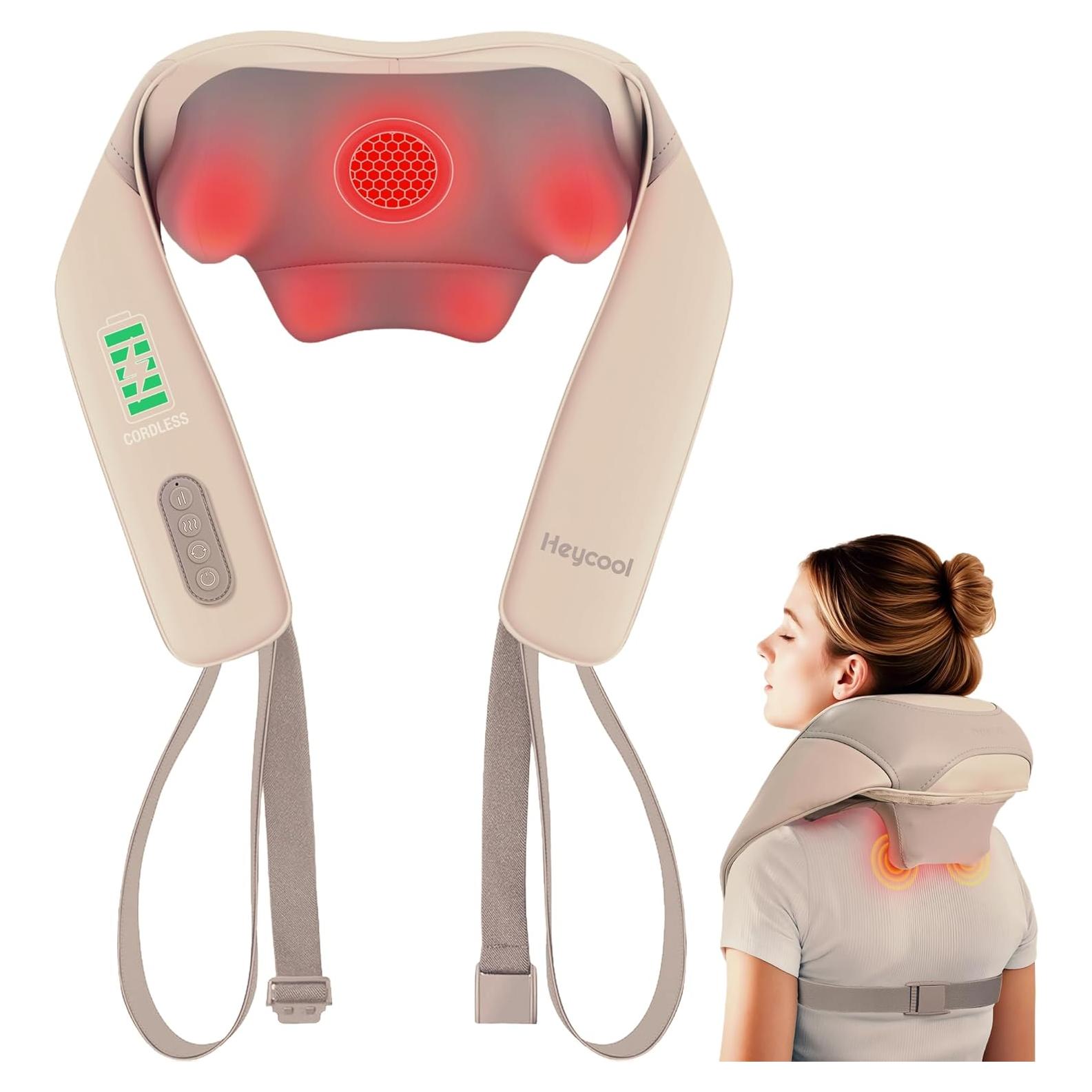 Masajeador de Cuello y Hombros Heycool con Calentamiento de Grafeno