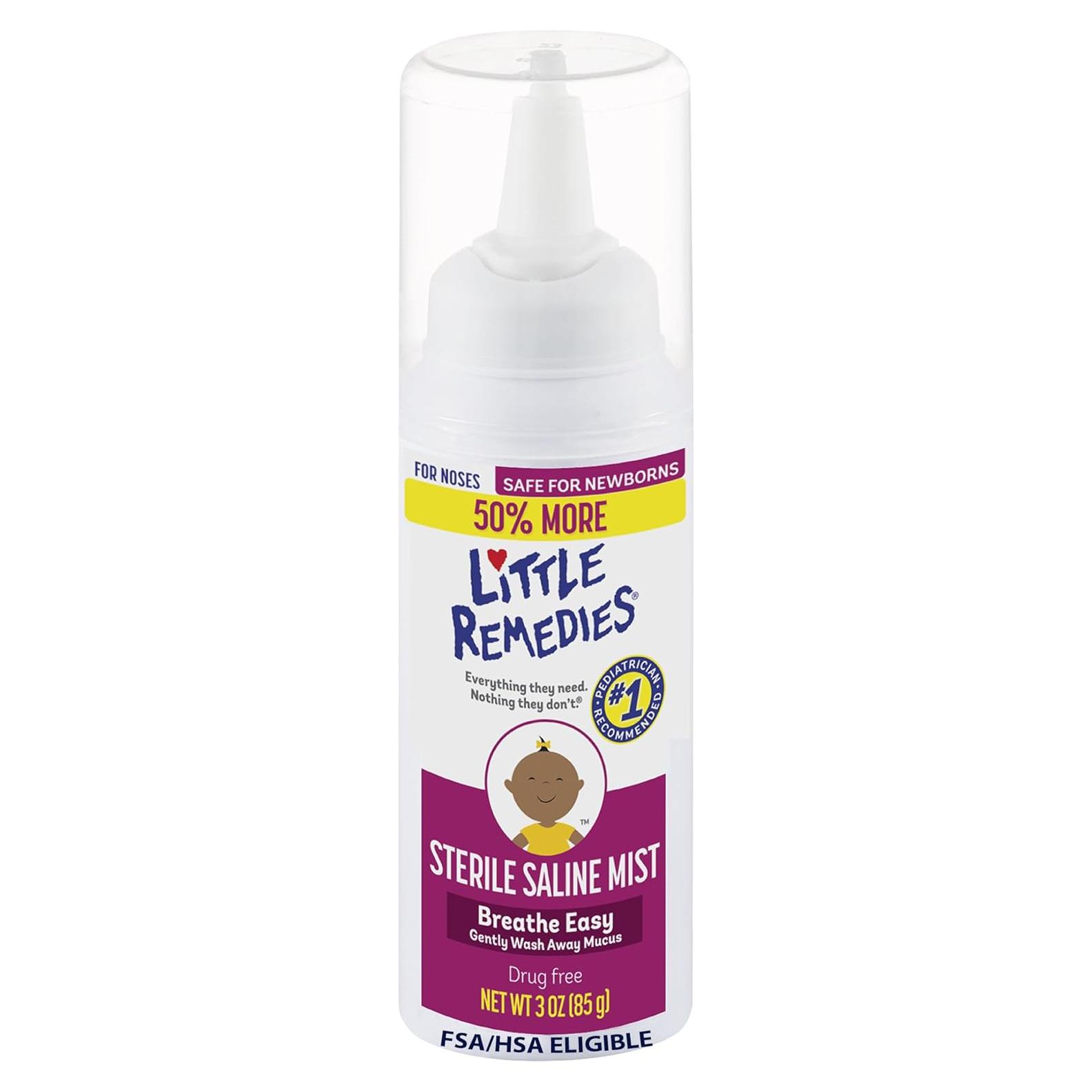 Rocío Nasal Salino Estéril Little Remedies 85 ml Bebés
