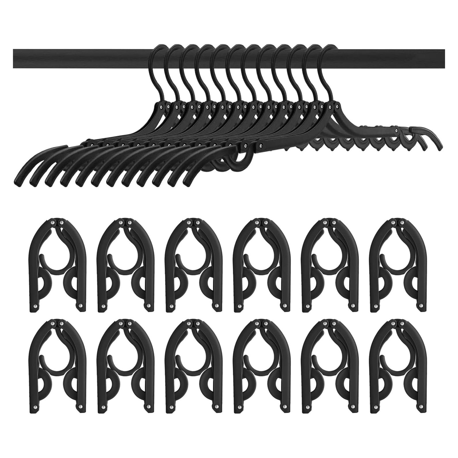 Percha Plegable de Viaje Heshebuy Multifuncional Negra