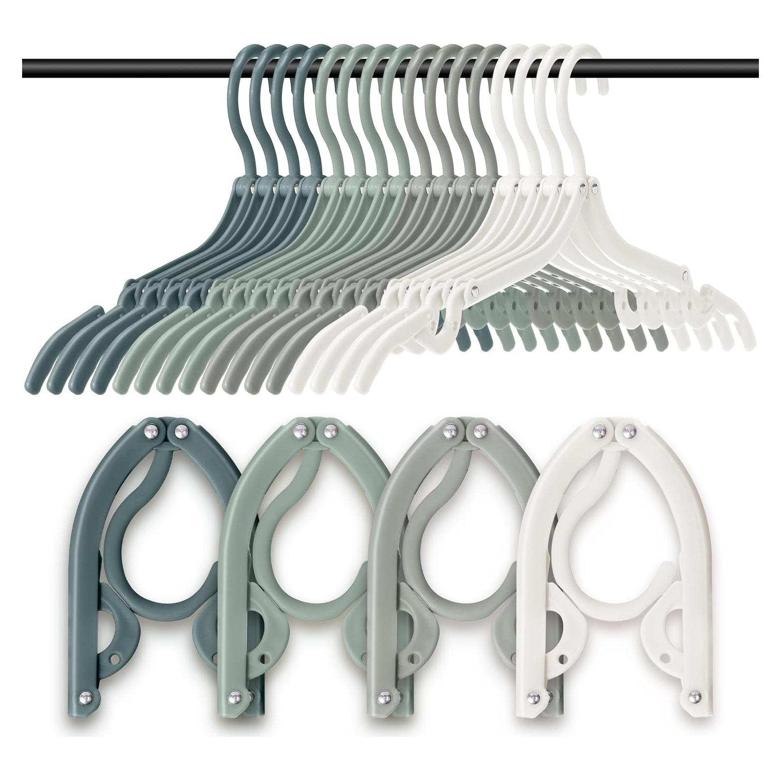 24 Perchas de Viaje Plegables Teenyyou Antideslizantes