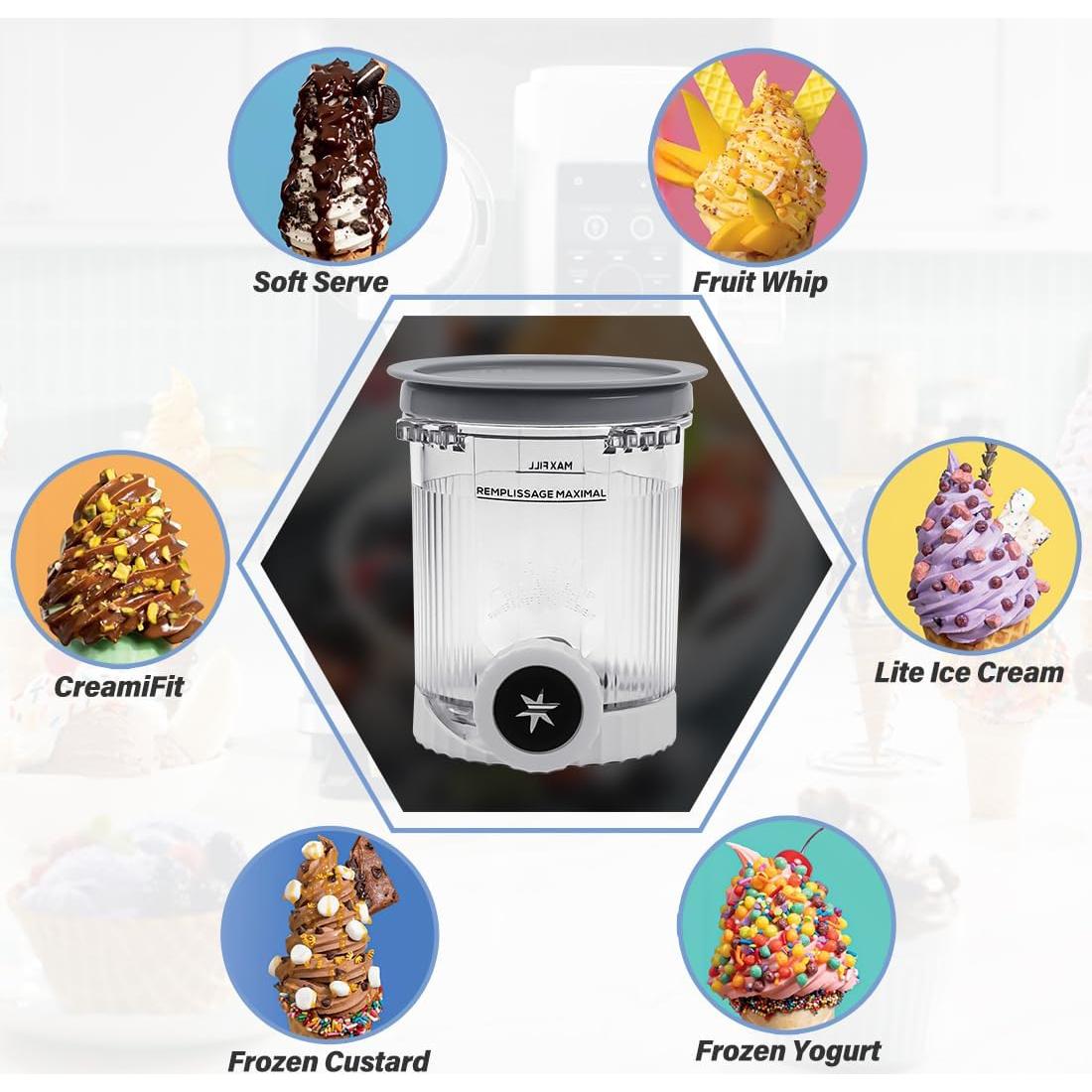 Recipientes de Reemplazo NANOBABY para Ninja Creami Swirl 16oz - Paquete de 4