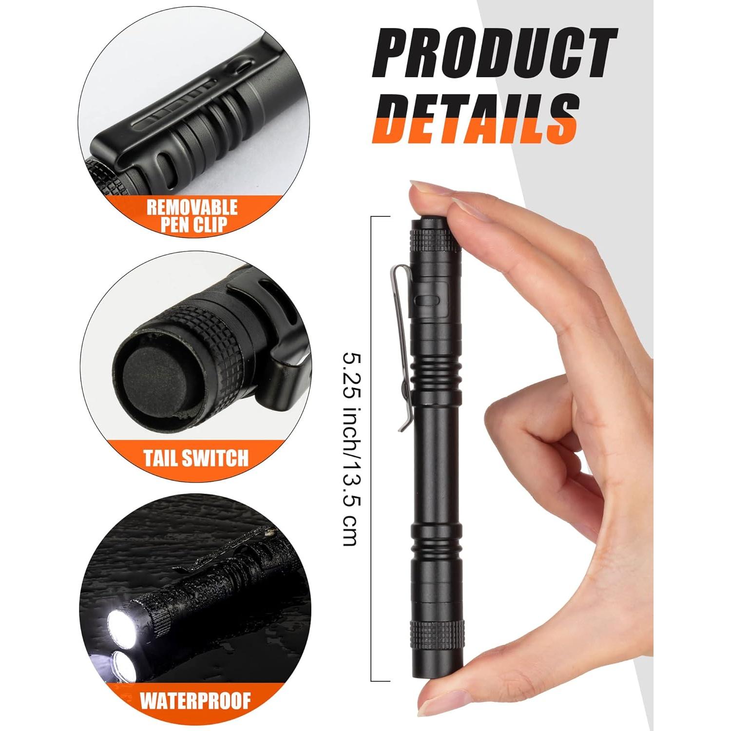 Paquete de 20 Linternas LED Vinsot de Bolígrafo Impermeables