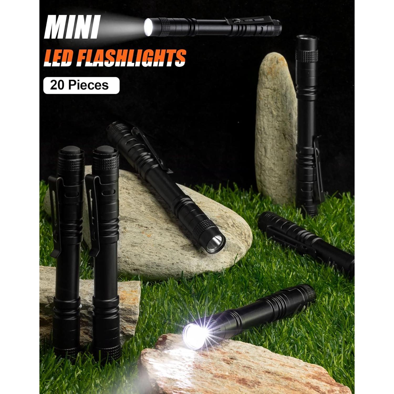 Paquete de 20 Linternas LED Vinsot de Bolígrafo Impermeables