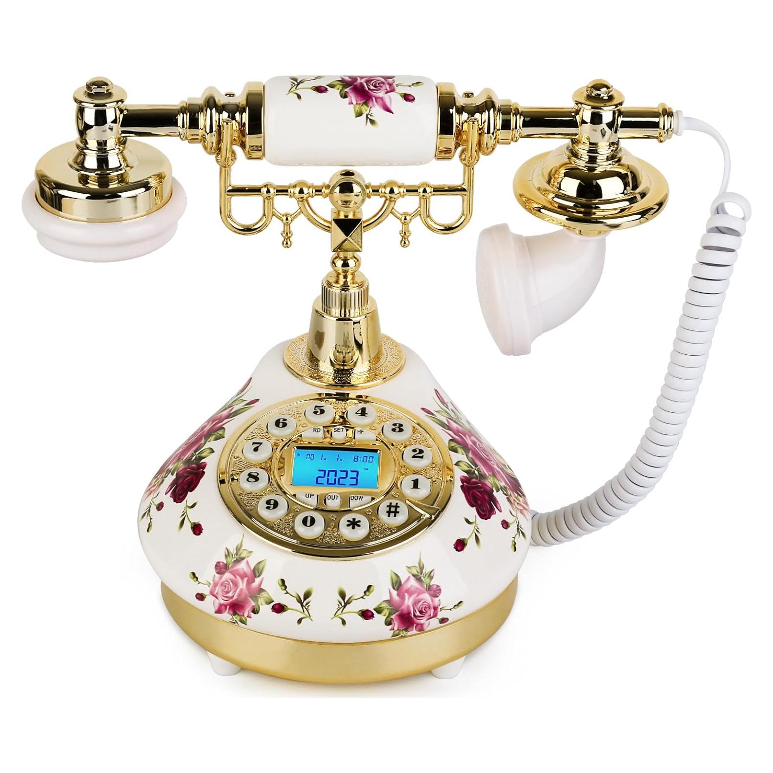 Teléfono de Línea Antiguo Sangyn Vintage con Pantalla LCD