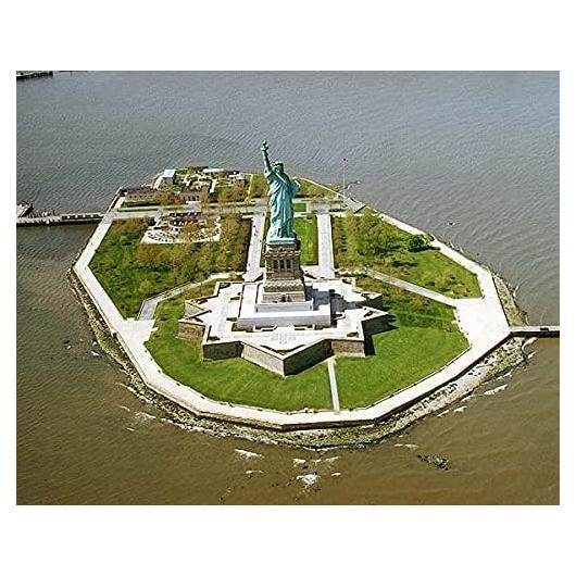 Fotografía Aérea Estatua de la Libertad 38x30 cm