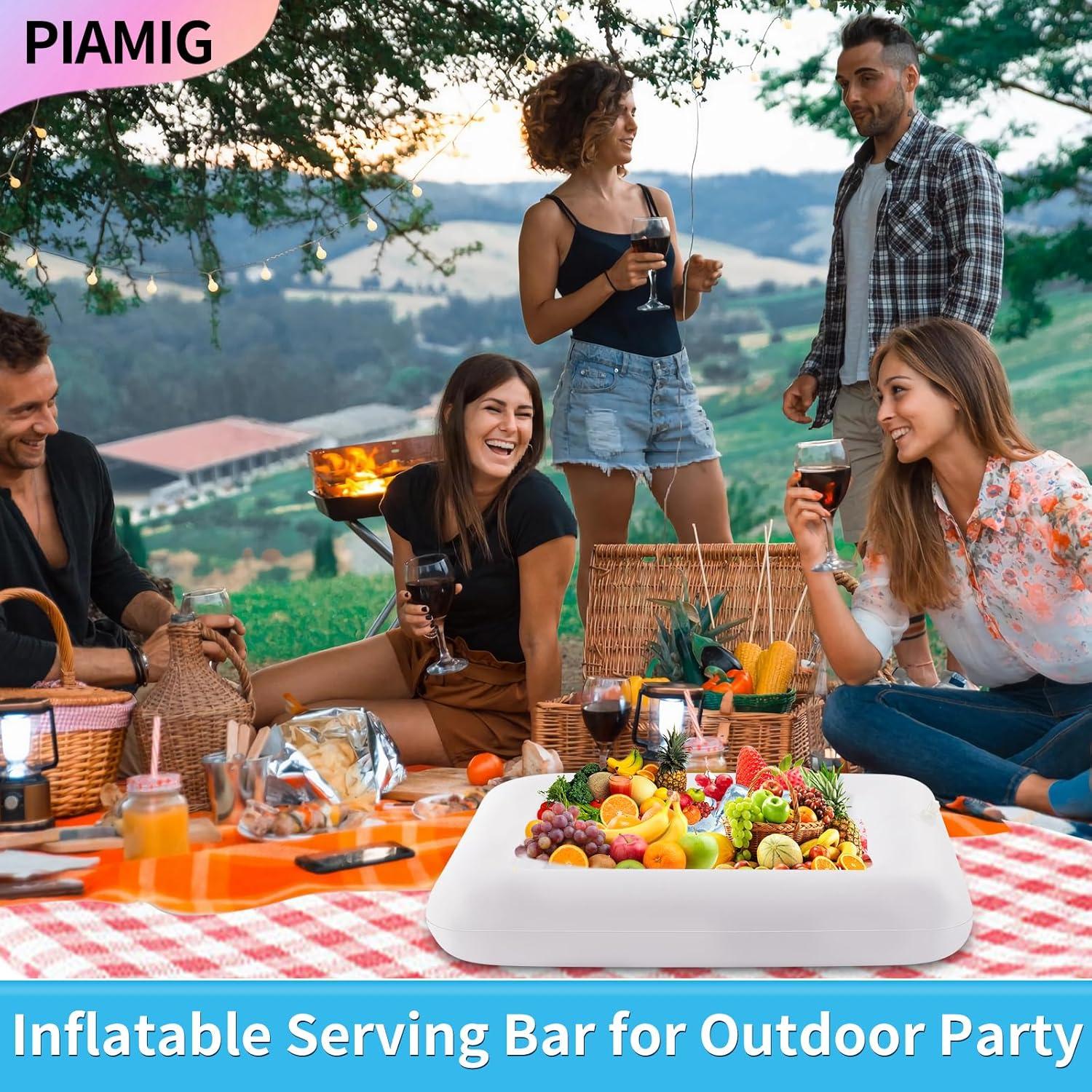 Barra de Servicio Inflable PIAMIG 61x61cm para Fiestas 2 PCS