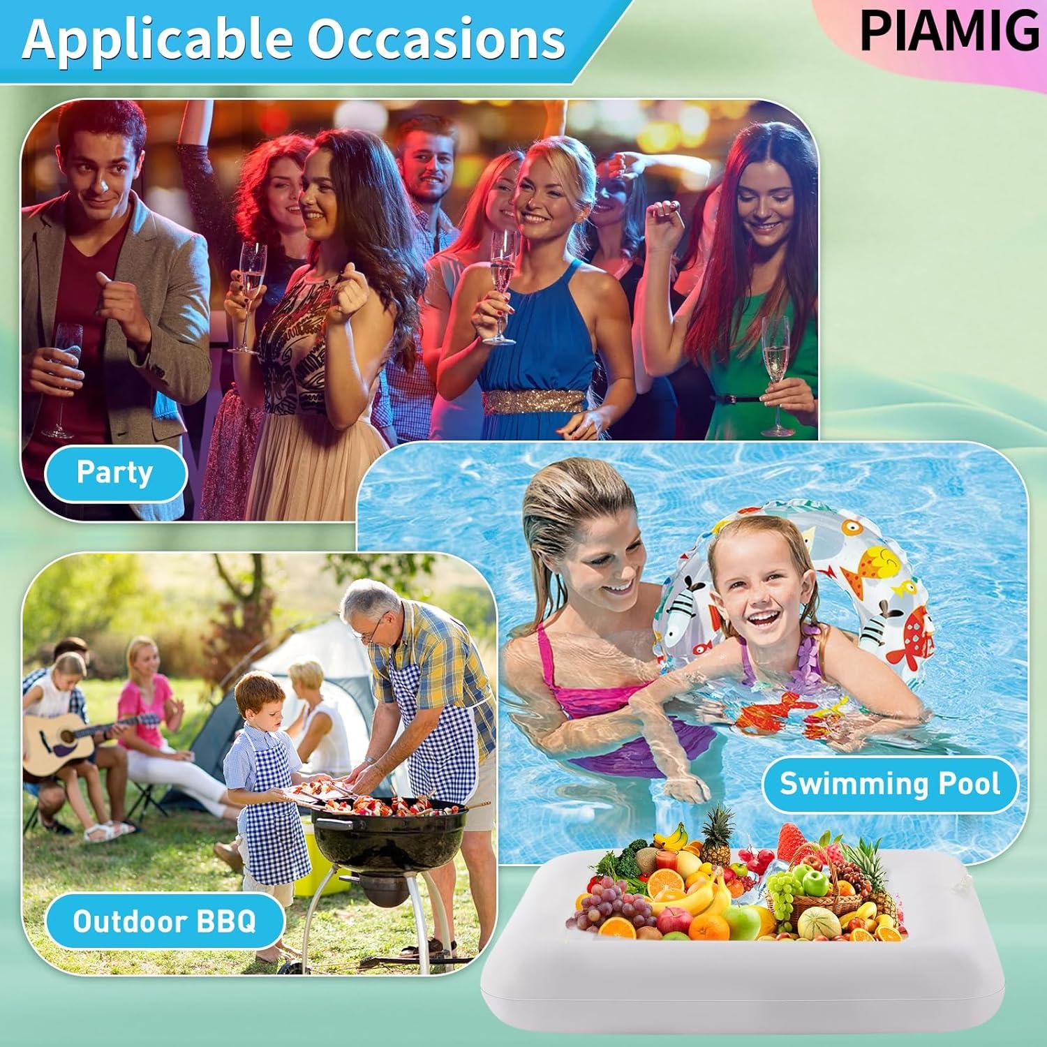 Barra de Servicio Inflable PIAMIG 61x61cm para Fiestas 2 PCS