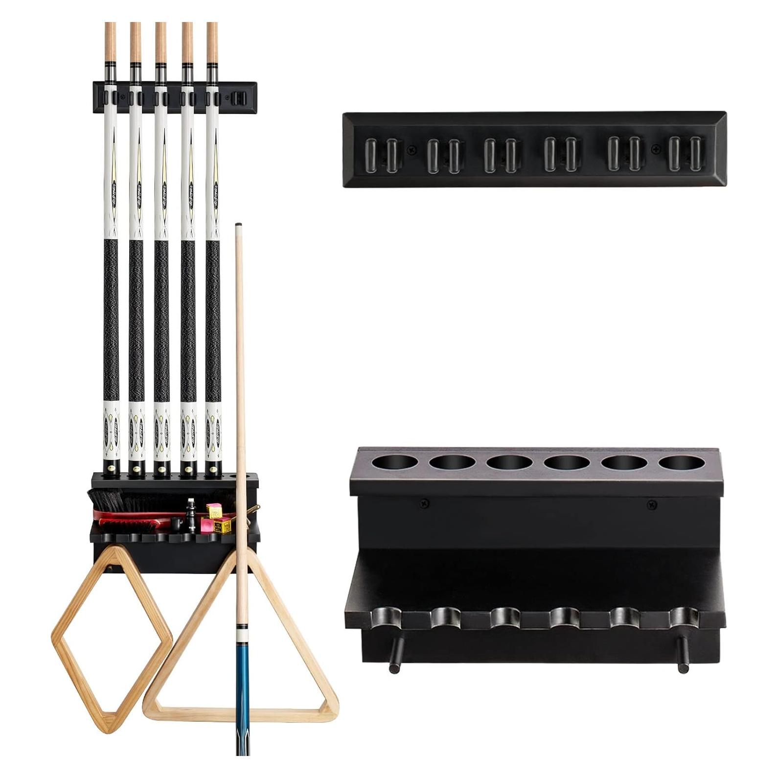 Soporte de Pala de Pool EXTCCT Montado en Pared para 6 Palas