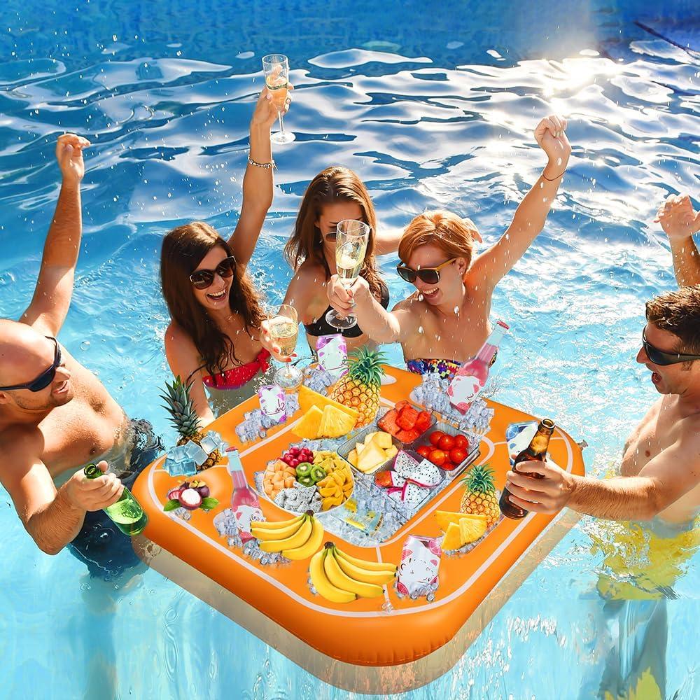 Mesa Flotante para Juegos de Pool GNYOGO 96.5x96.5cm Blanca