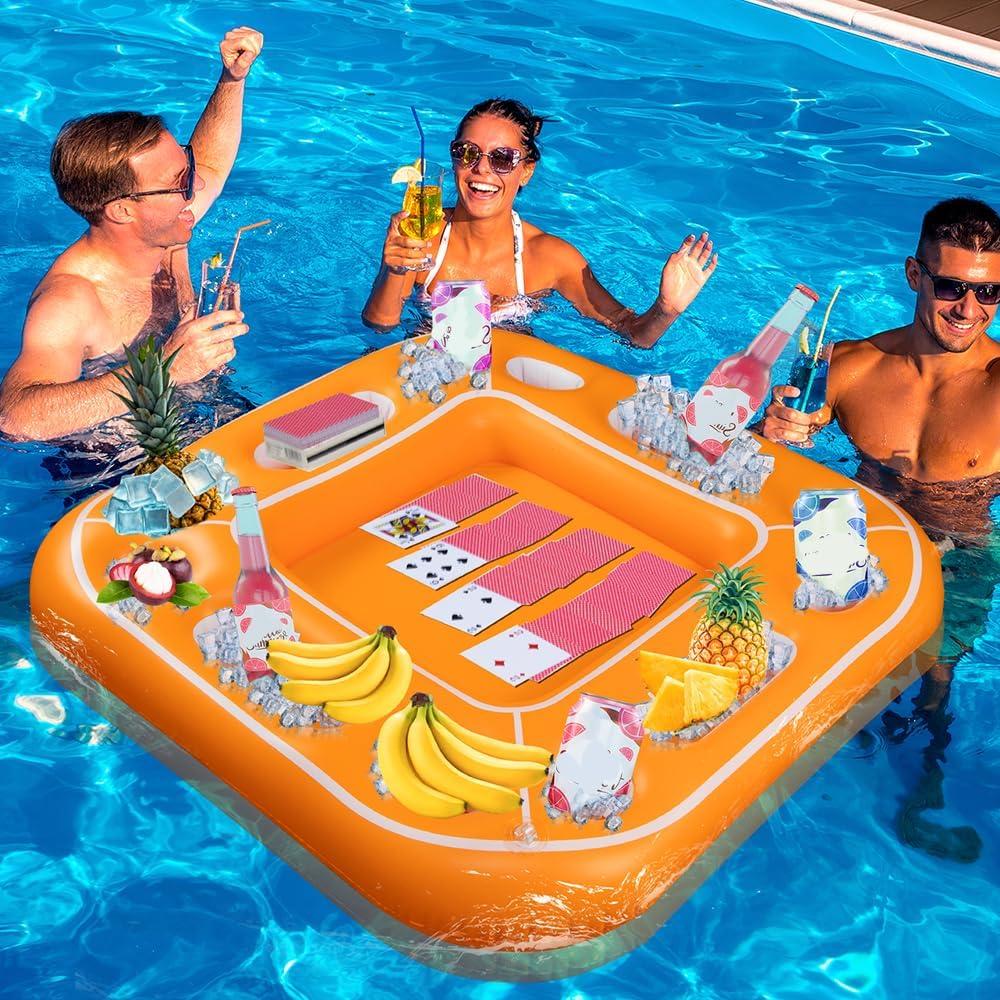 Mesa Flotante para Juegos de Pool GNYOGO 96.5x96.5cm Blanca